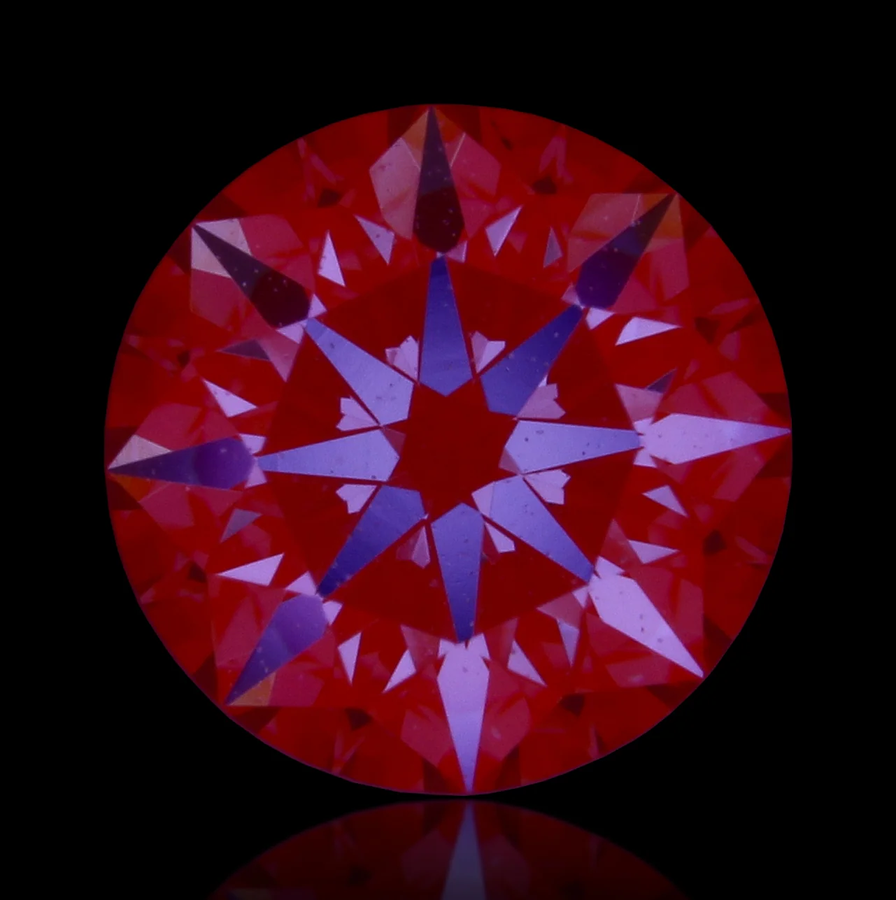 0.578 Carat Hearts On Fire Round Brilliant Diamond SI1 Clarity I Color AGS Certified - Image 5