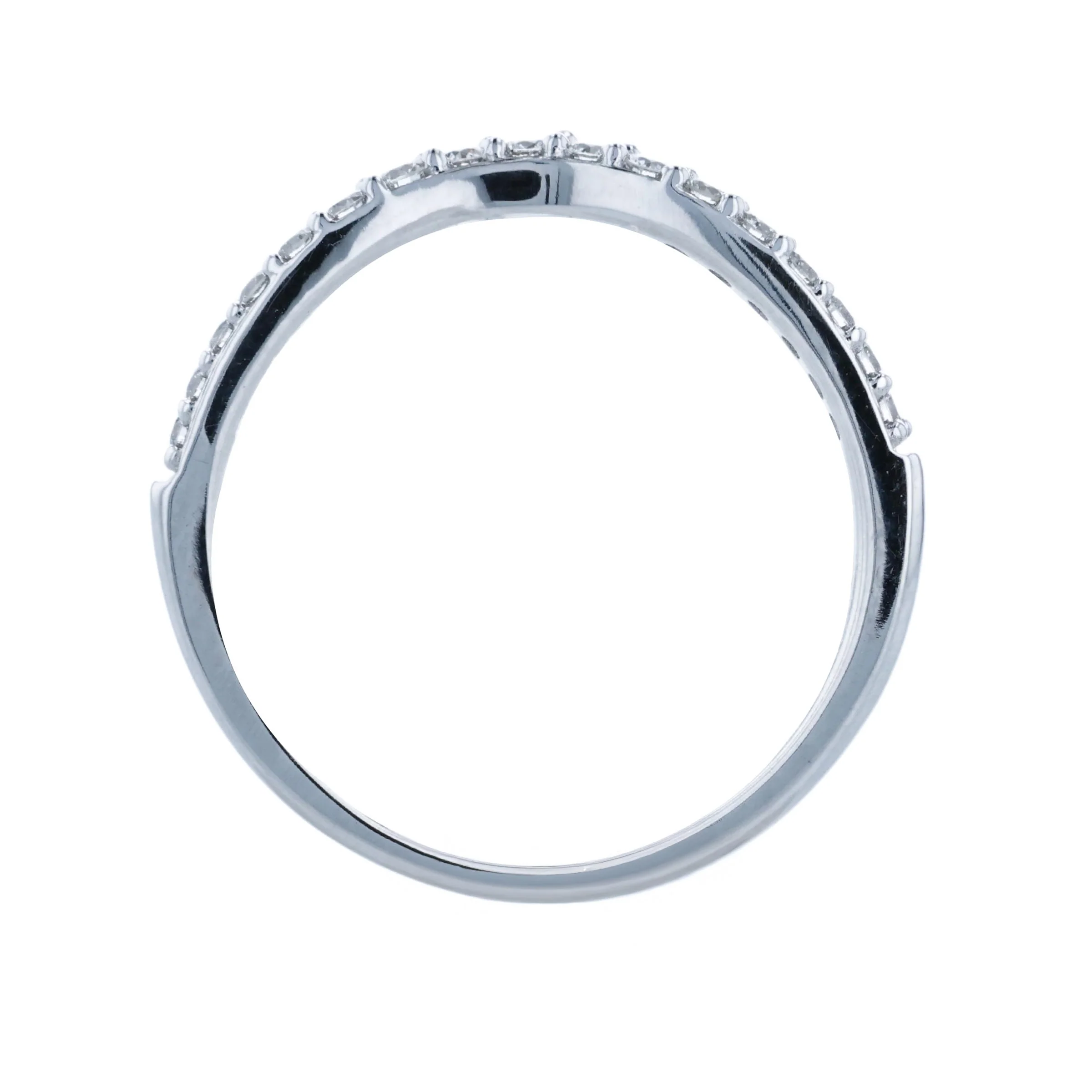 14K 0.23 CTW Diamond Curved Wedding Band - Image 2