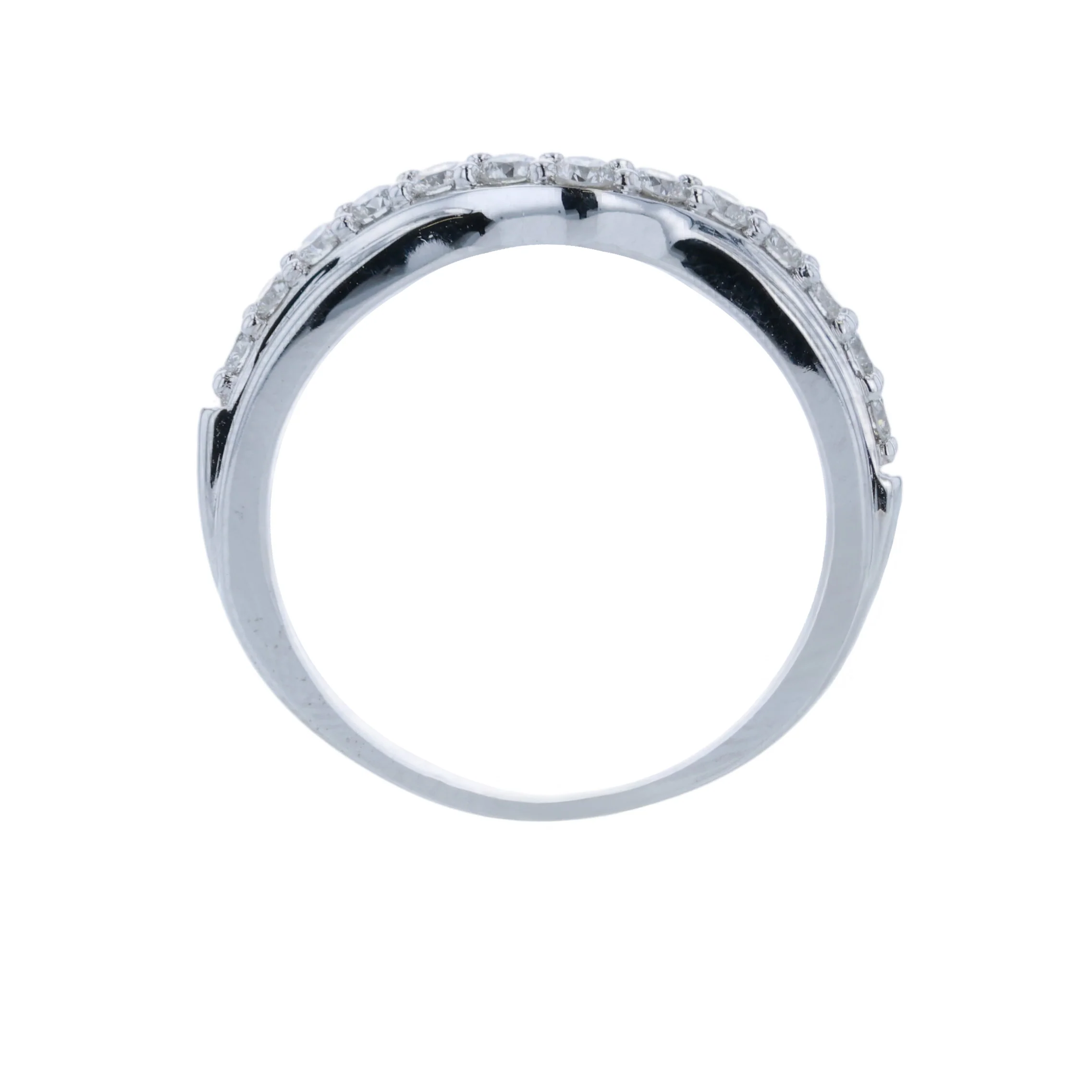 14K 0.46 CTW Diamond Curved Wedding Band - Image 2