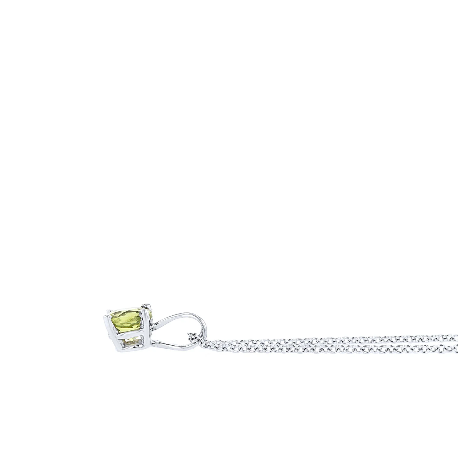 14K 0.70ct Peridot Solitaire Pendant - Image 2