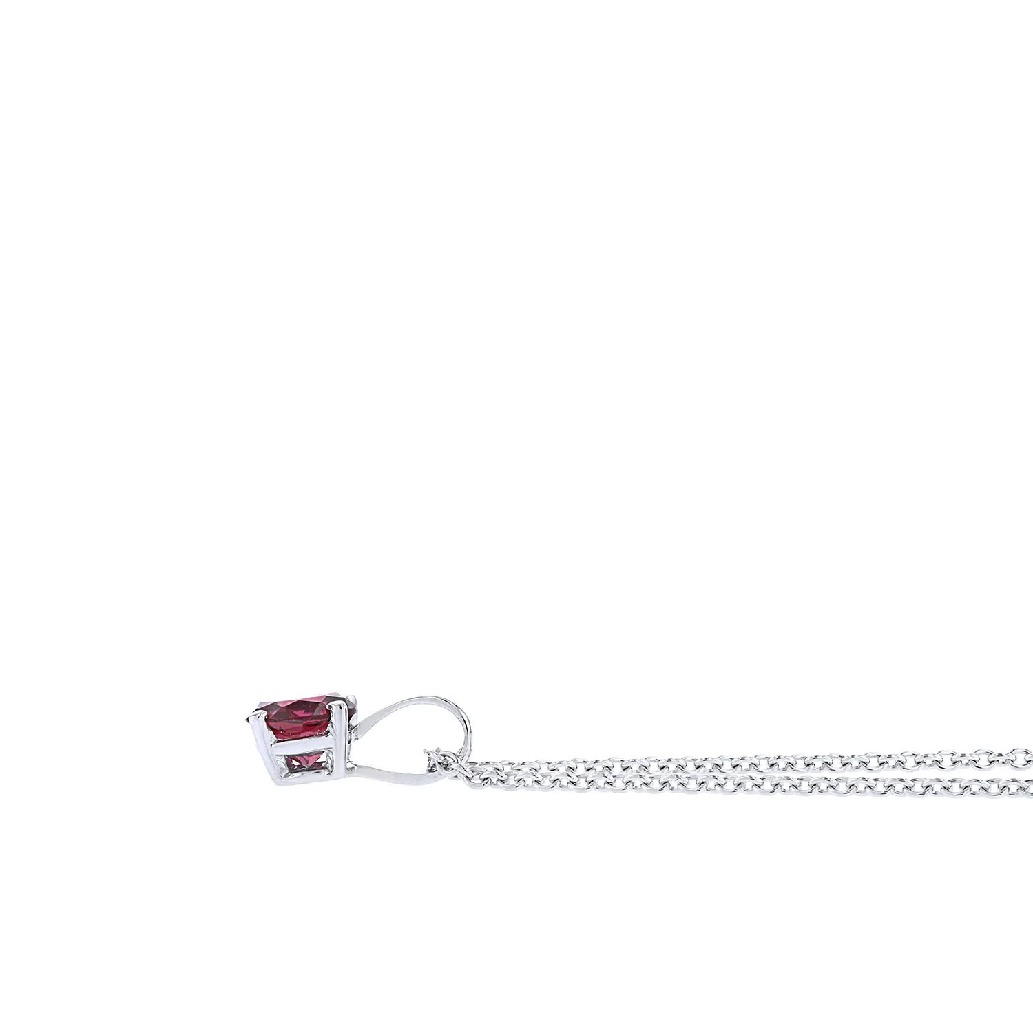 14K 0.80 Carat Garnet Solitaire Pendant - Image 2