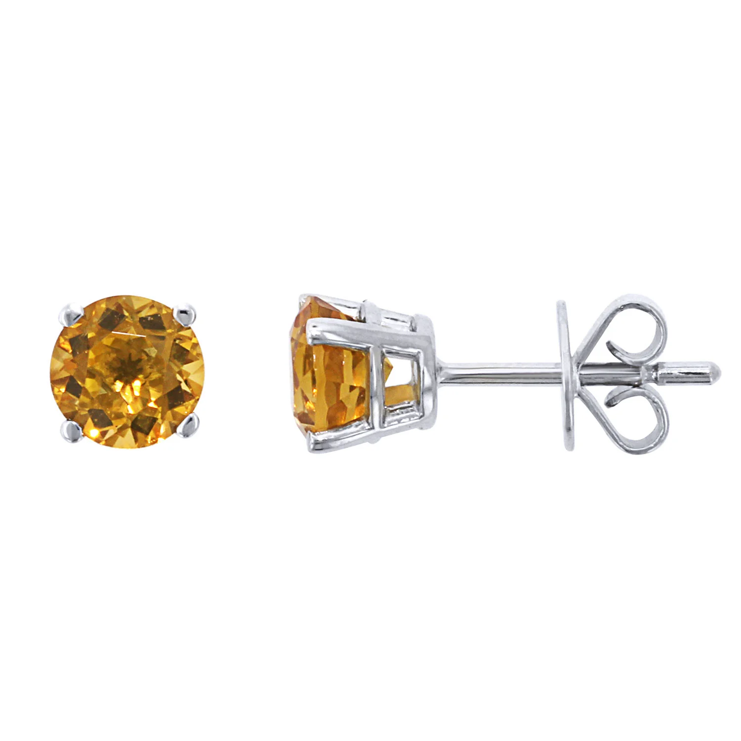 14K Citrine Stud Earrings - 0.84ctw - Image 2