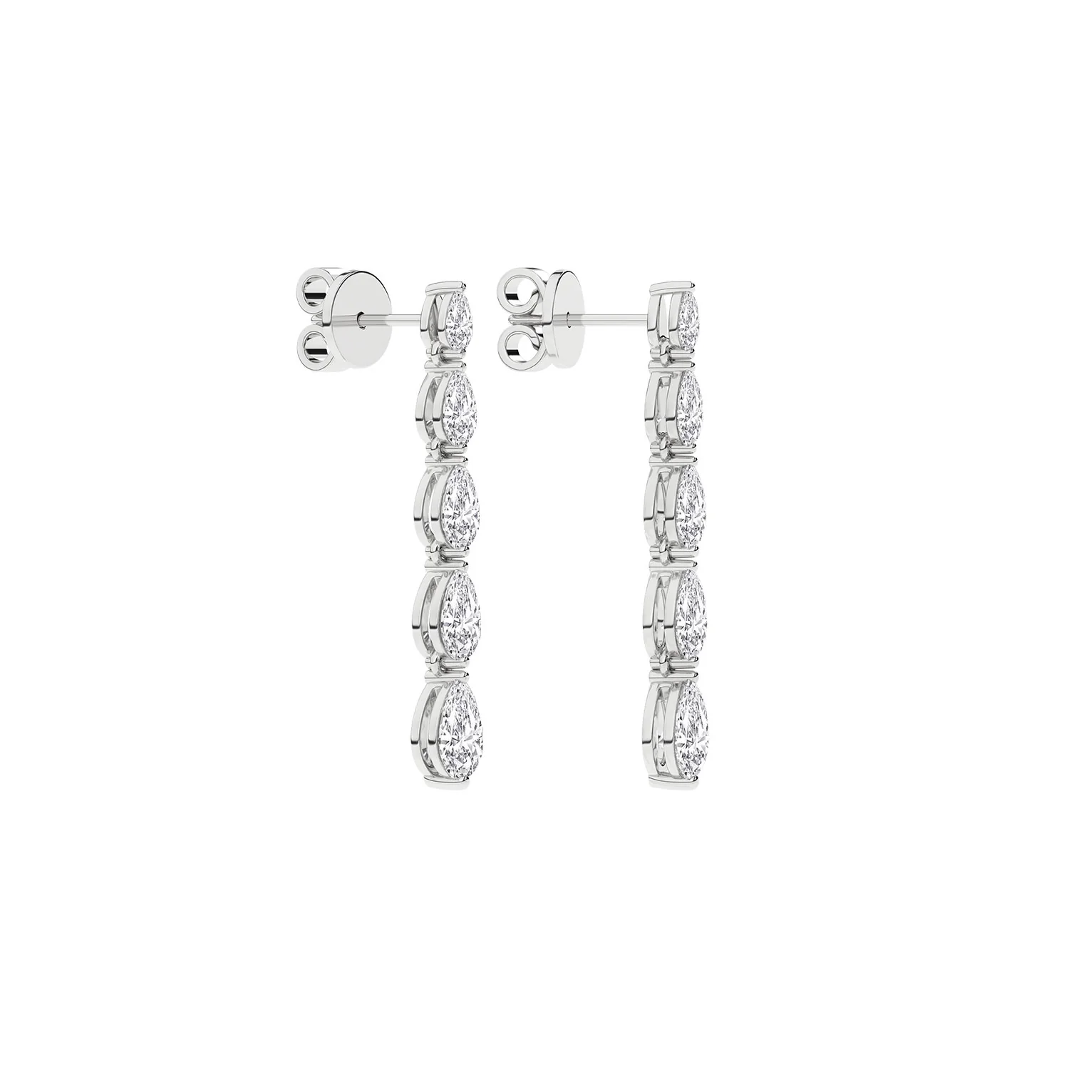 Revelation 14K Lab Grown Diamond Drop Earrings - 2ctw - Image 2