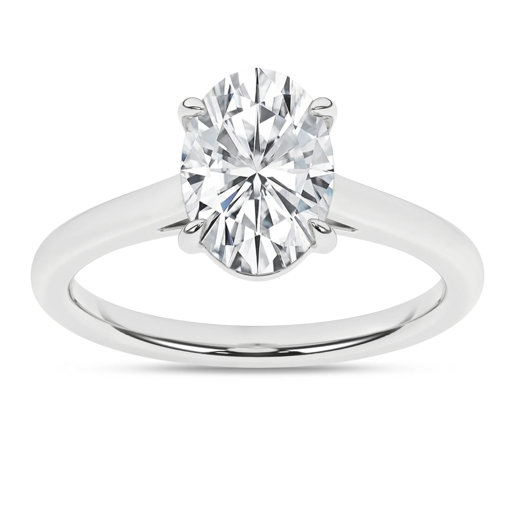 14K 2.00 Carat Lab Grown Diamond Solitaire Engagement Ring