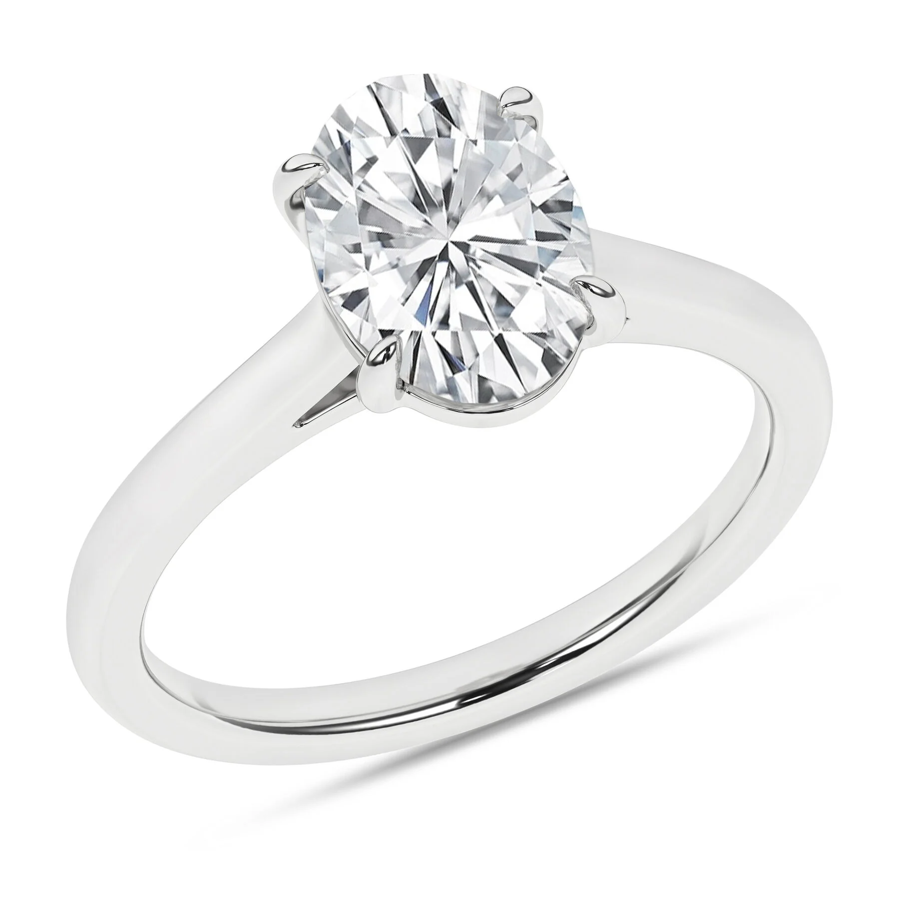14K 2.00 Carat Lab Grown Diamond Solitaire Engagement Ring - Image 2