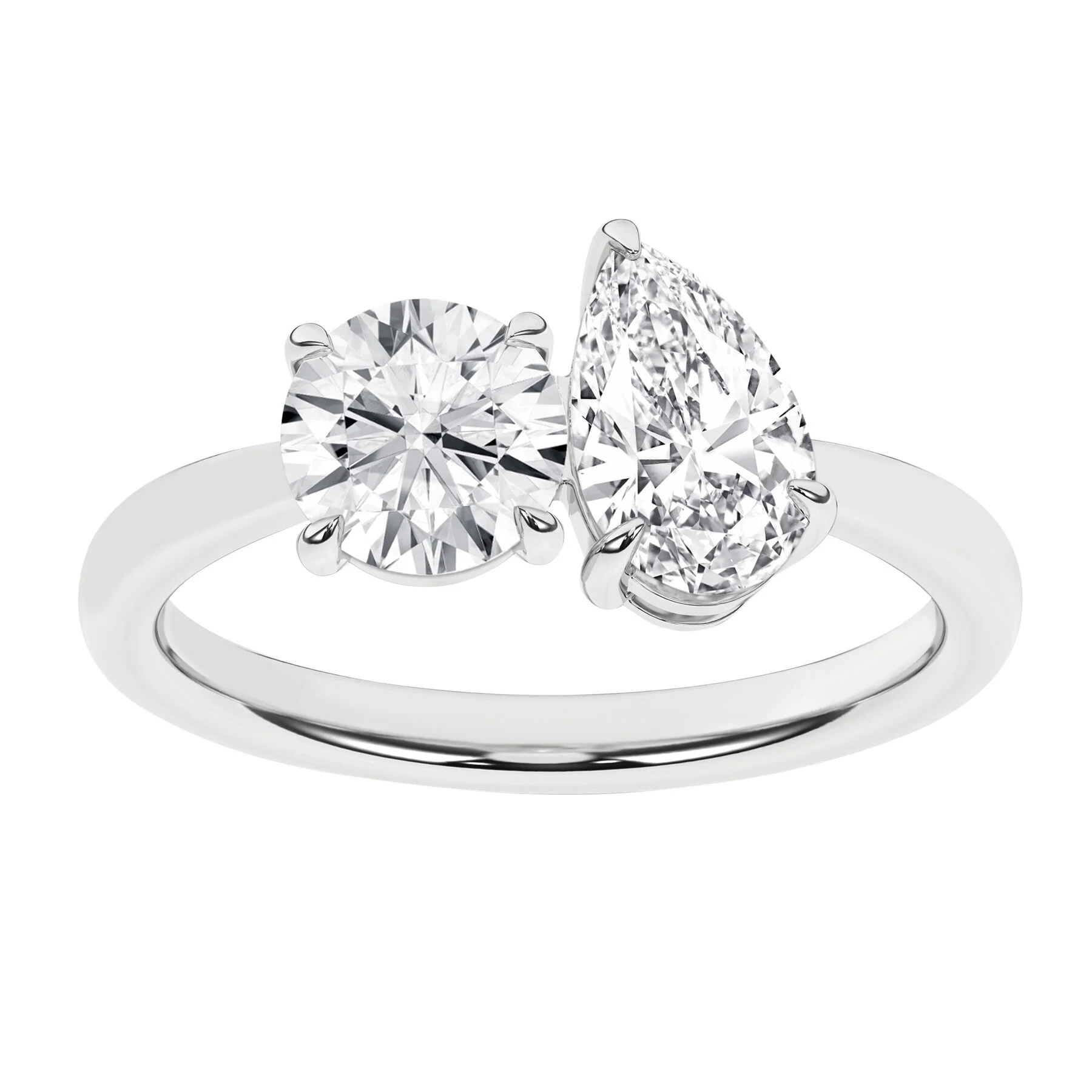 14K 2.07 CTW Lab Grown Diamond Toi Et Moi Ring