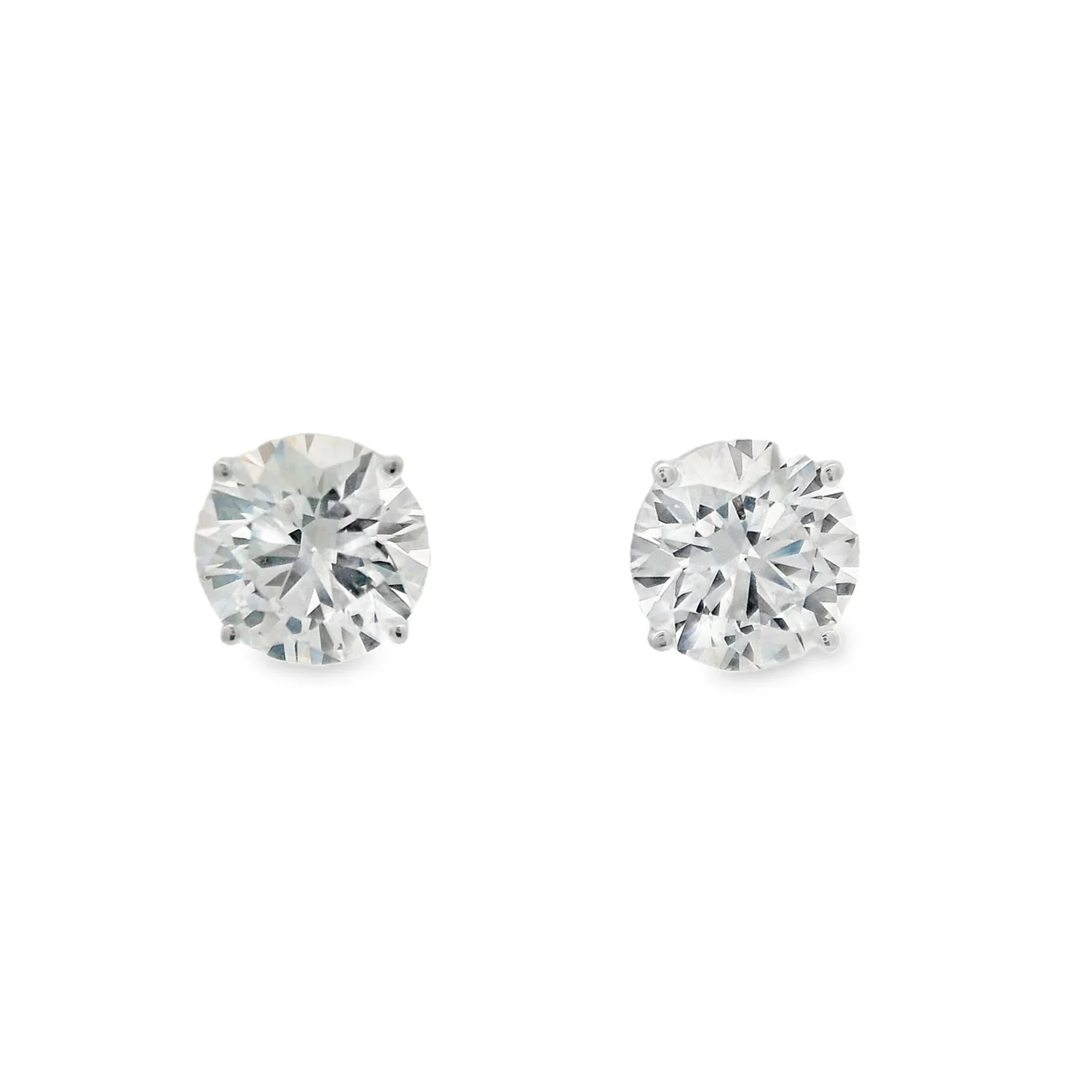 14K 3.02 CTW Lab Grown Diamond Stud Earrings (E, VS2)