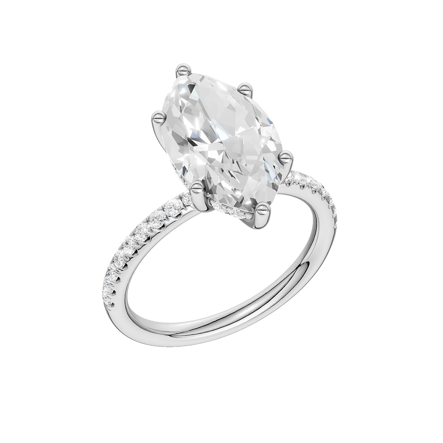 14K 3.40 CTW Lab Grown Diamond Engagement Ring - Image 2