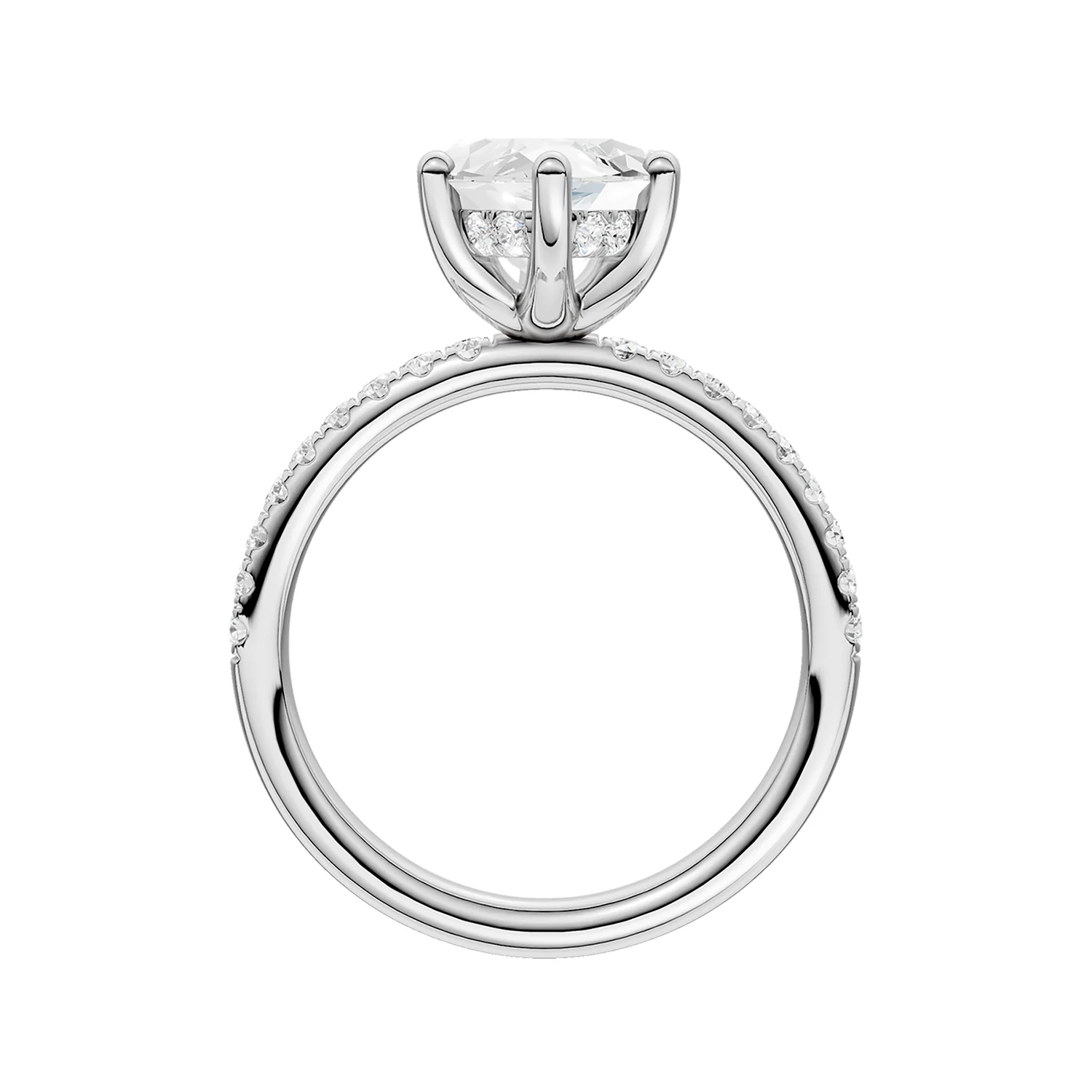 14K 3.40 CTW Lab Grown Diamond Engagement Ring - Image 4