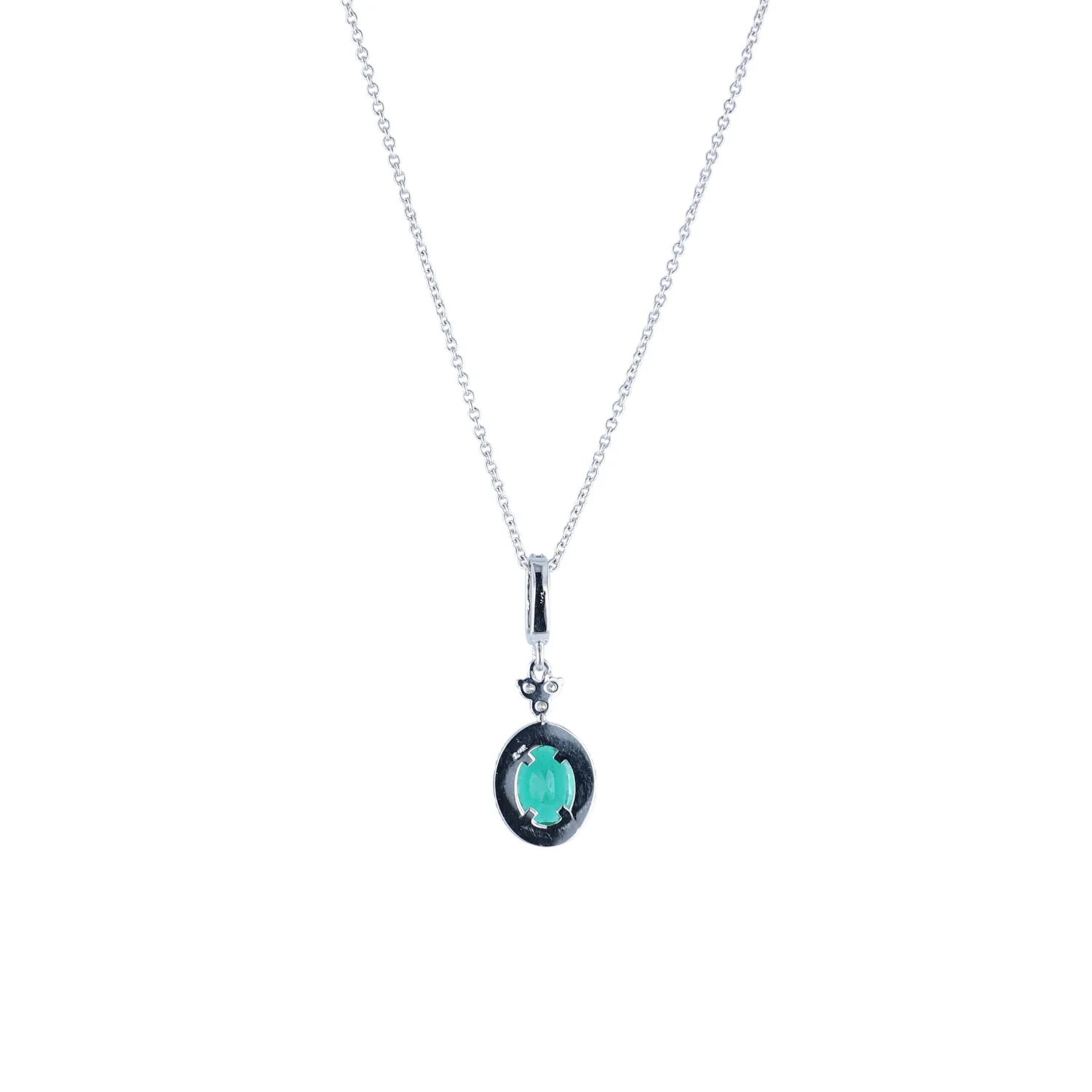 14K Emerald and Diamond Pendant - Image 3