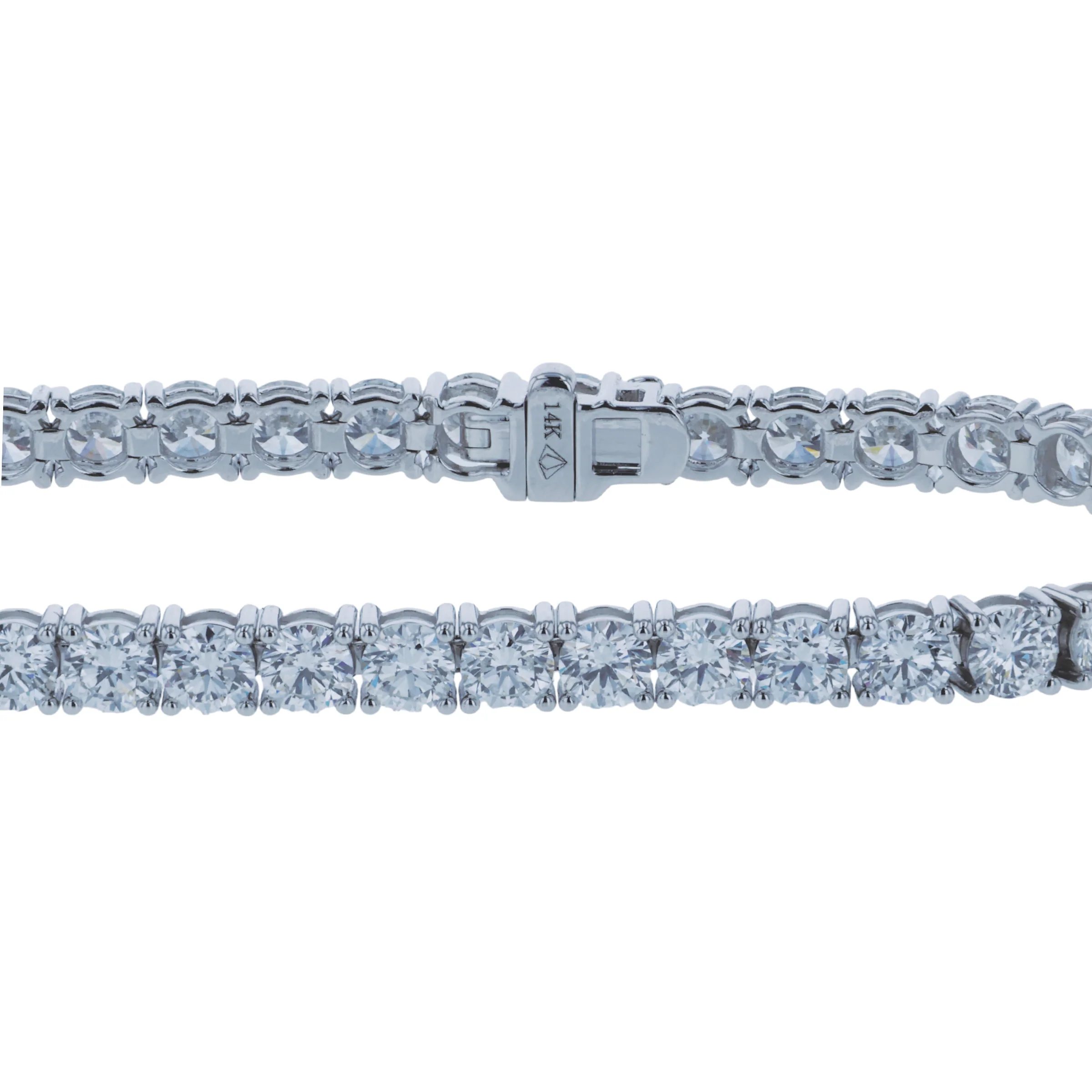 14K Lab Grown Diamond Tennis Bracelet - 10.34ctw - Image 3