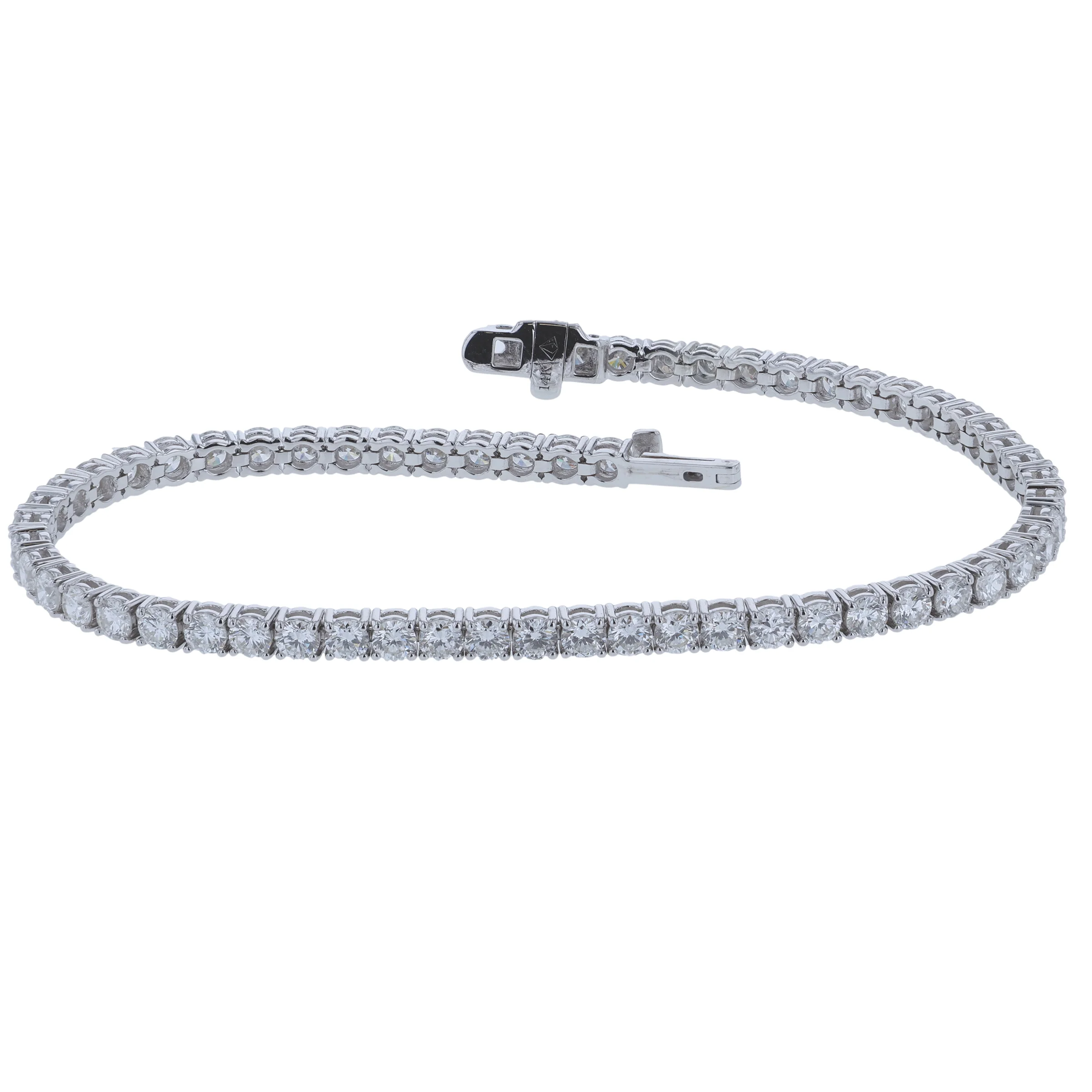 14K Lab Grown Diamond Tennis Bracelet - 4.95ctw