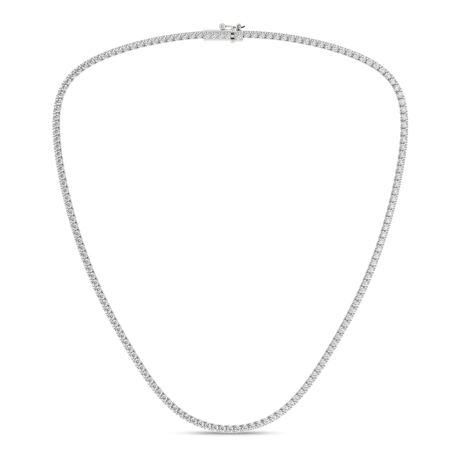 14K Lab Grown Diamond Tennis Necklace - 7.00ctw