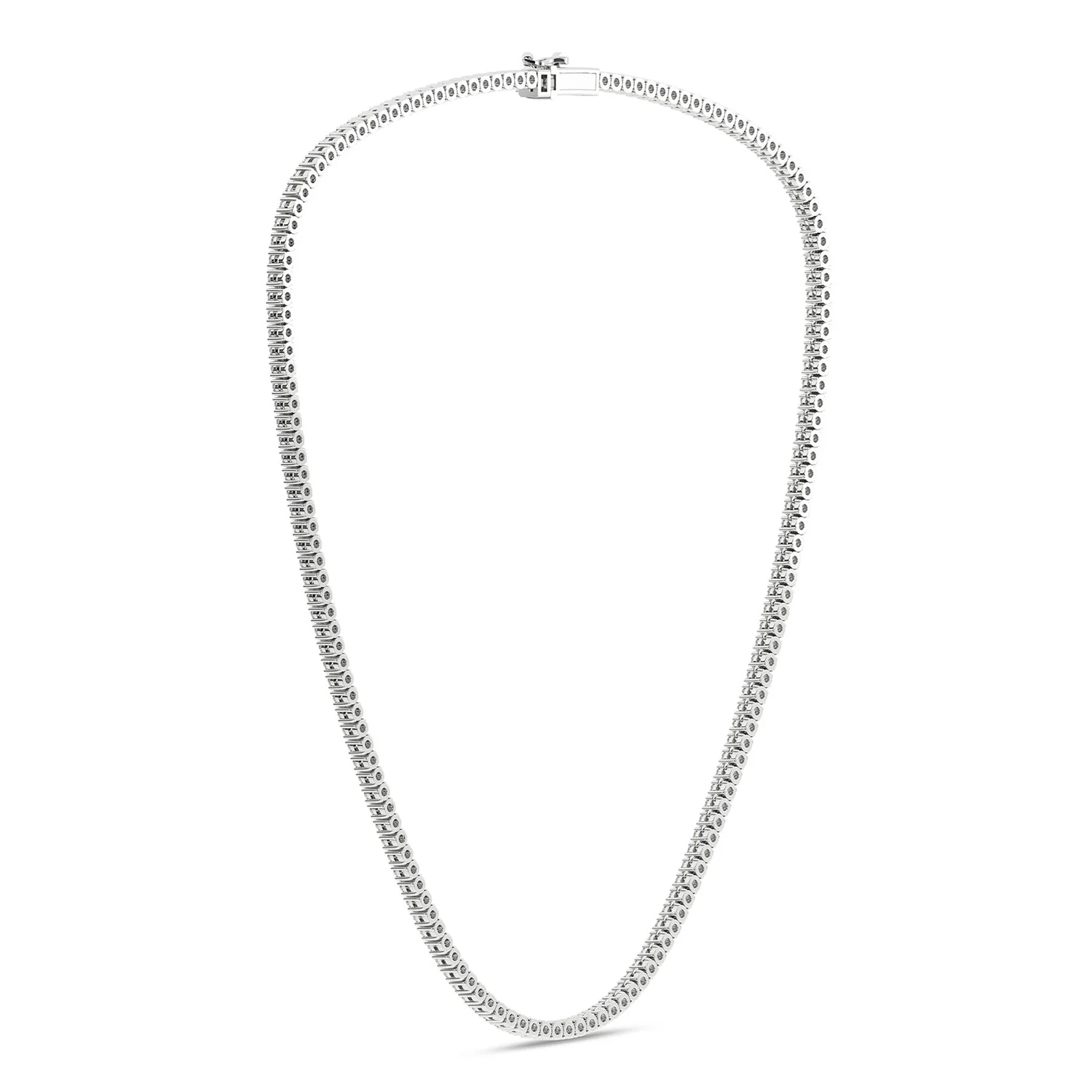 14K Lab Grown Diamond Tennis Necklace - 7.00ctw - Image 4