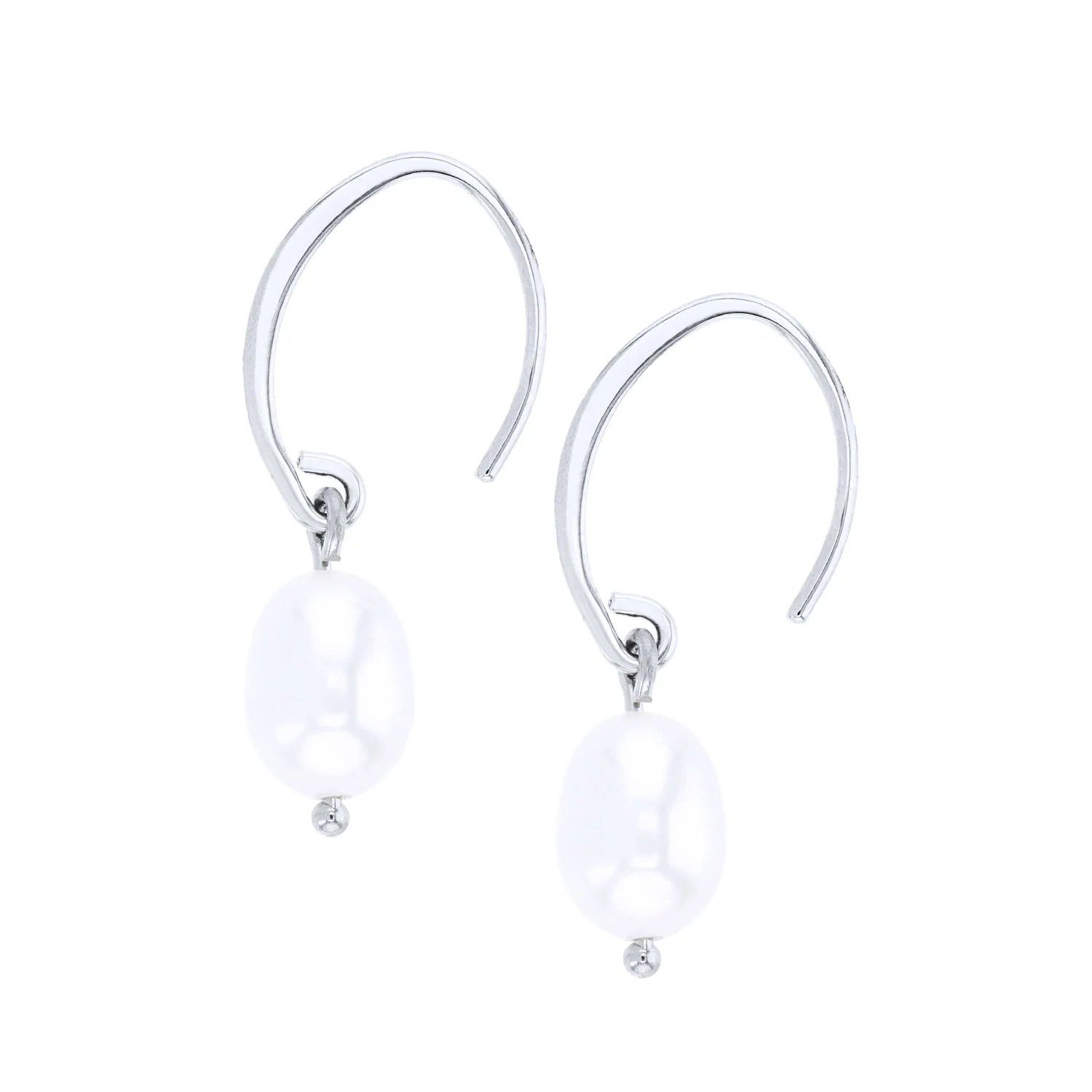 14K Pearl Mini Sweep Earring