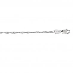 14K White 1.7MM 20 Inch Singapore Chain
