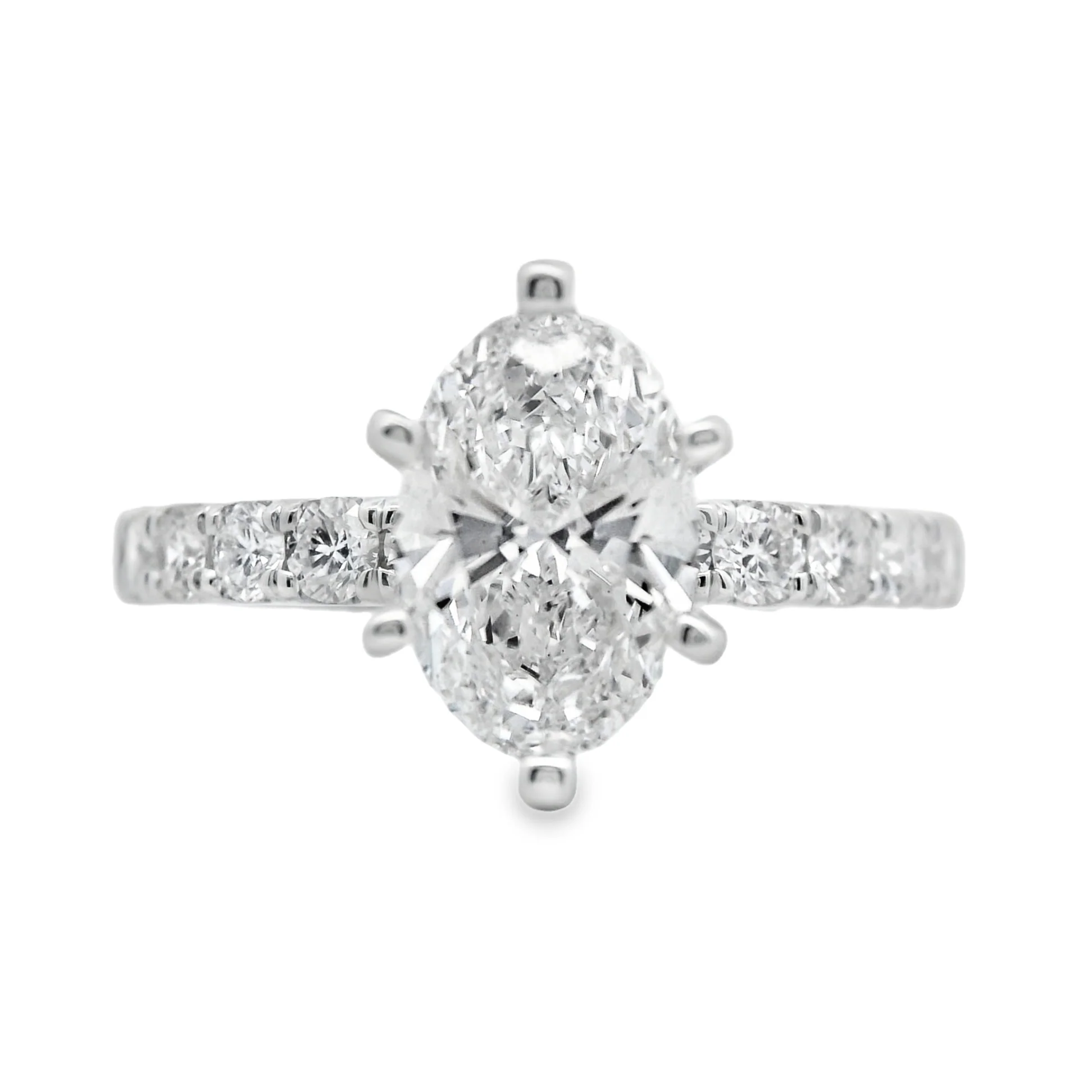 14K White Gold 1.71 CTW Diamond Engagement Ring