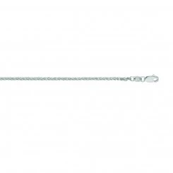 14K White Gold 1.8MM 18 Inch Wheat Chain