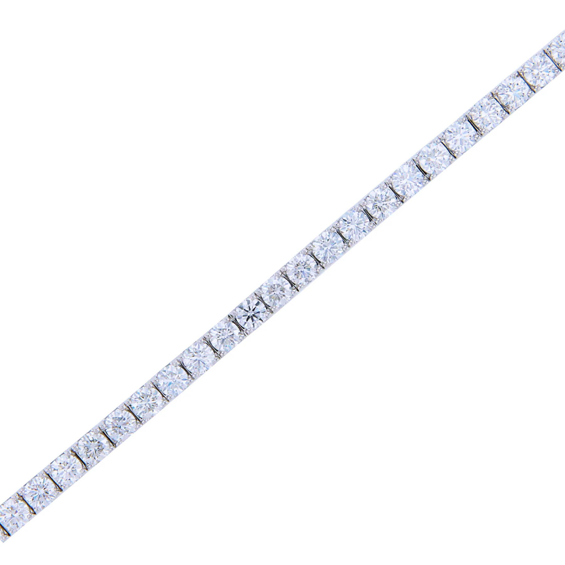 14K White Gold 10.30 CTW Diamond Tennis Bracelet - Image 3
