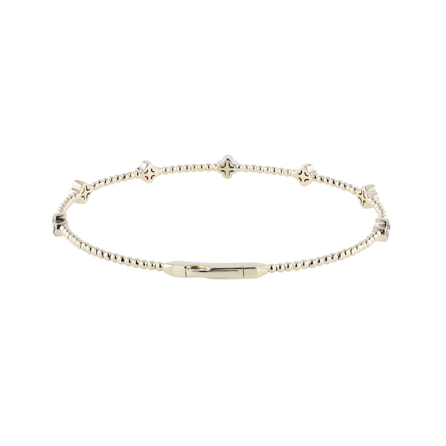 14K & Titanium Diamond and Ruby Bangle - Image 2