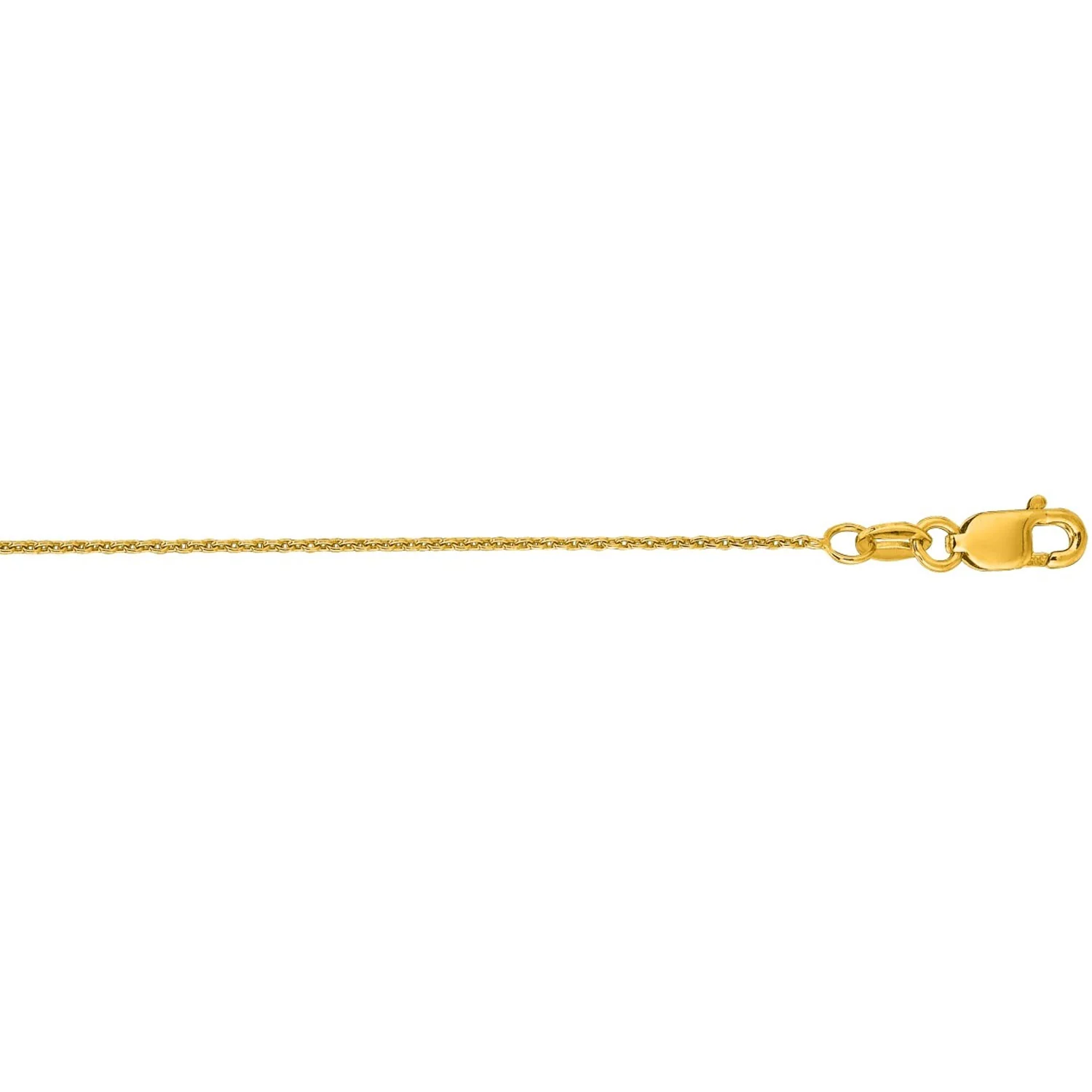 14K Yellow Gold 0.7MM 20 Inch Cable Chain