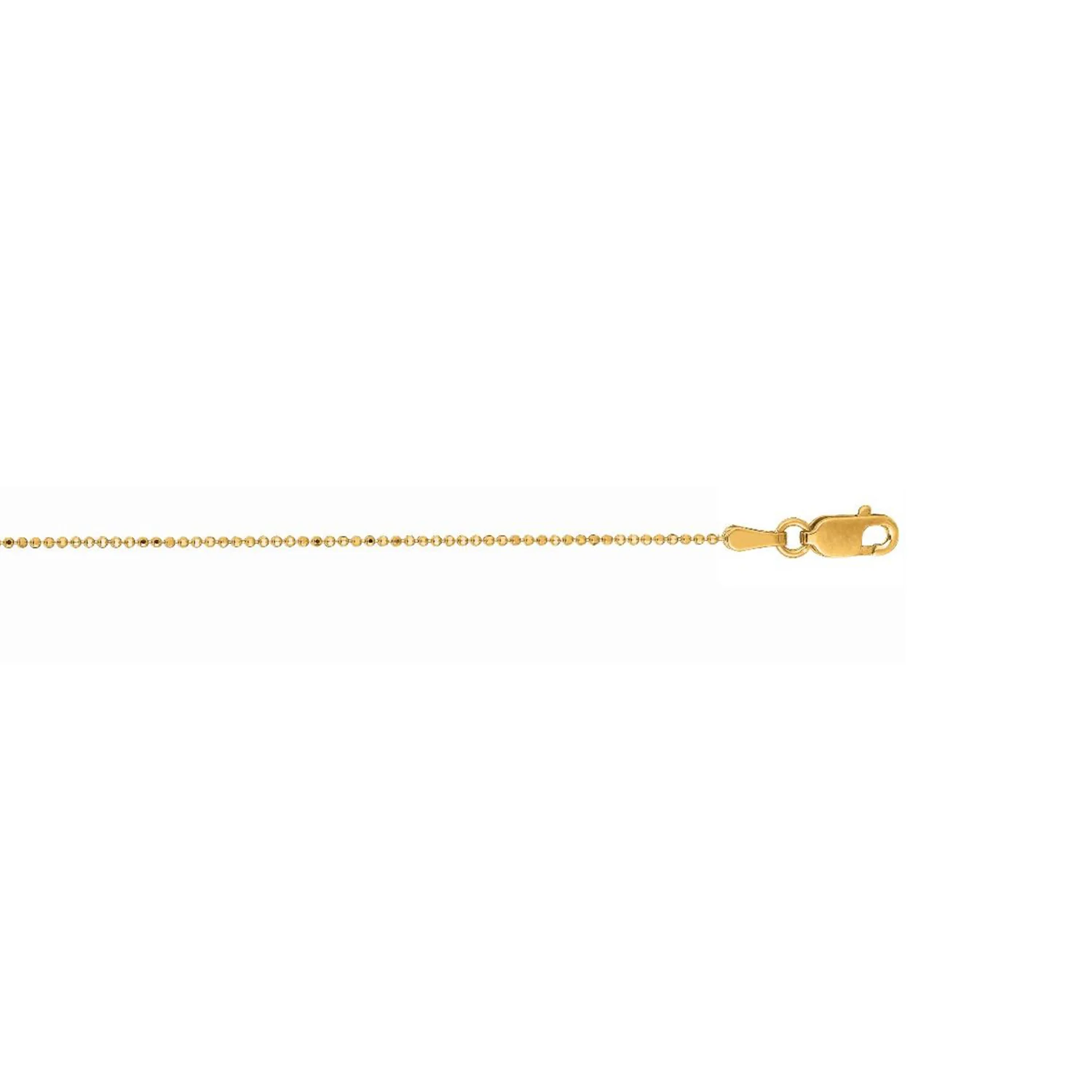 14K Yellow Gold 1.0MM Bead 20 Inch Chain
