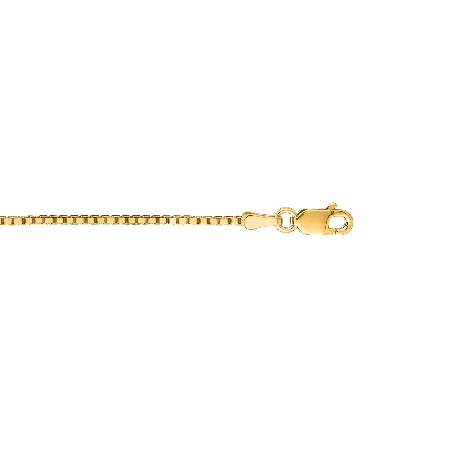 14K Yellow Gold 1.1MM Classic Box 20 Inch Chain