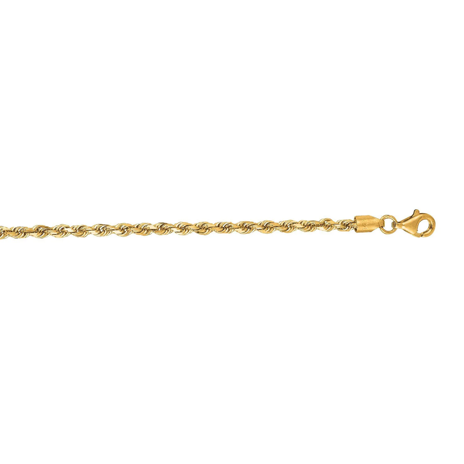 14K Yellow Gold 2.75MM 24 Inch Rope Chain