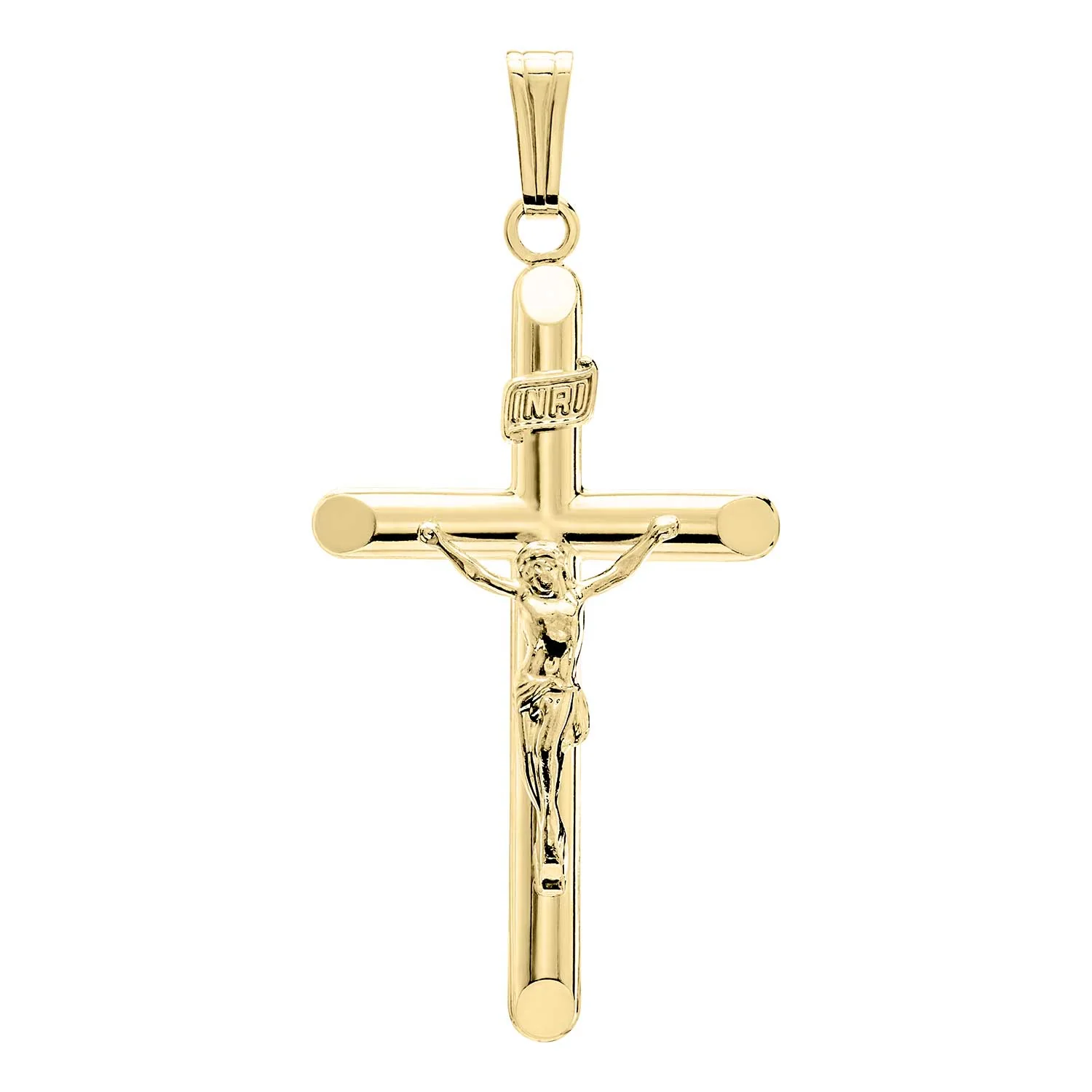 14K Yellow Gold Crucifix Pendant