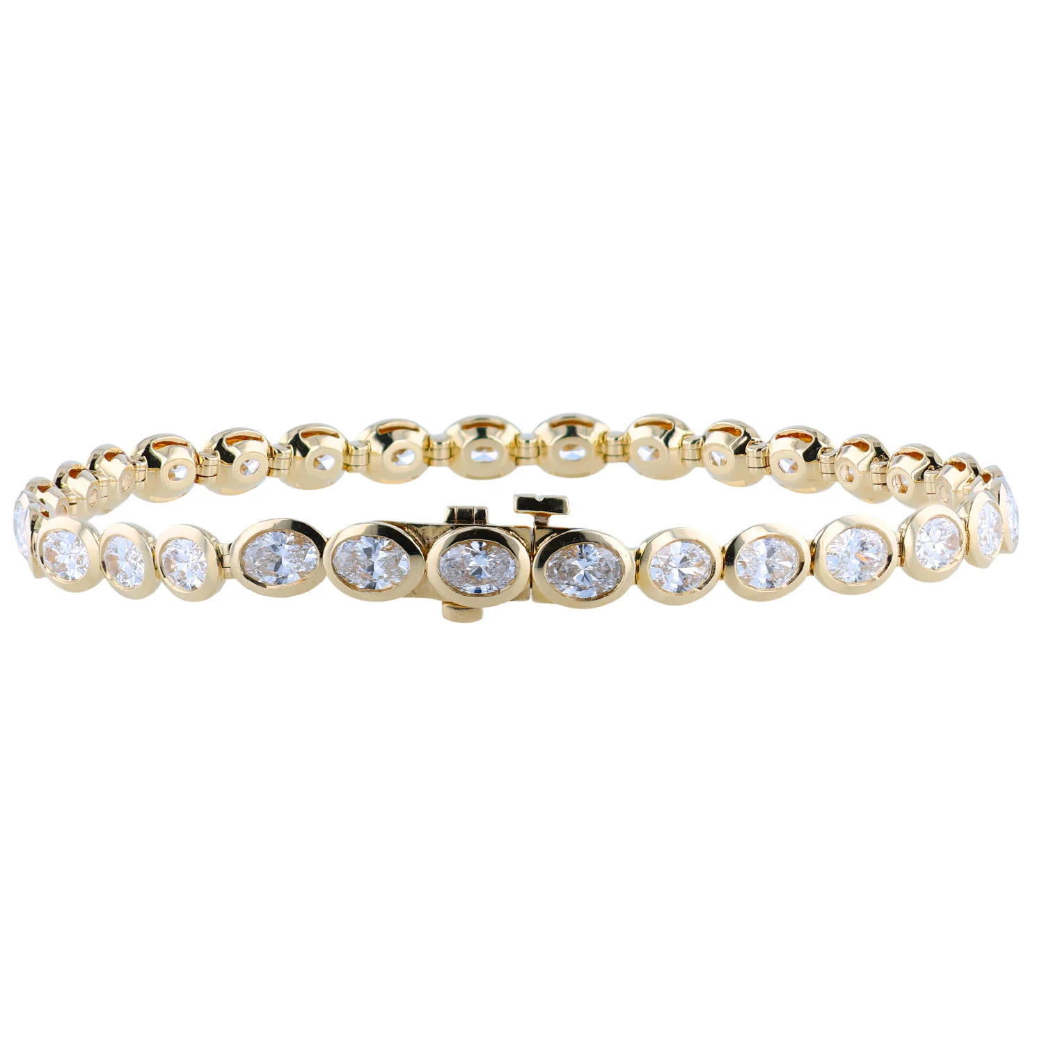 14K Yellow Gold Diamond Tennis Bracelet - 5.35ctw - Image 2