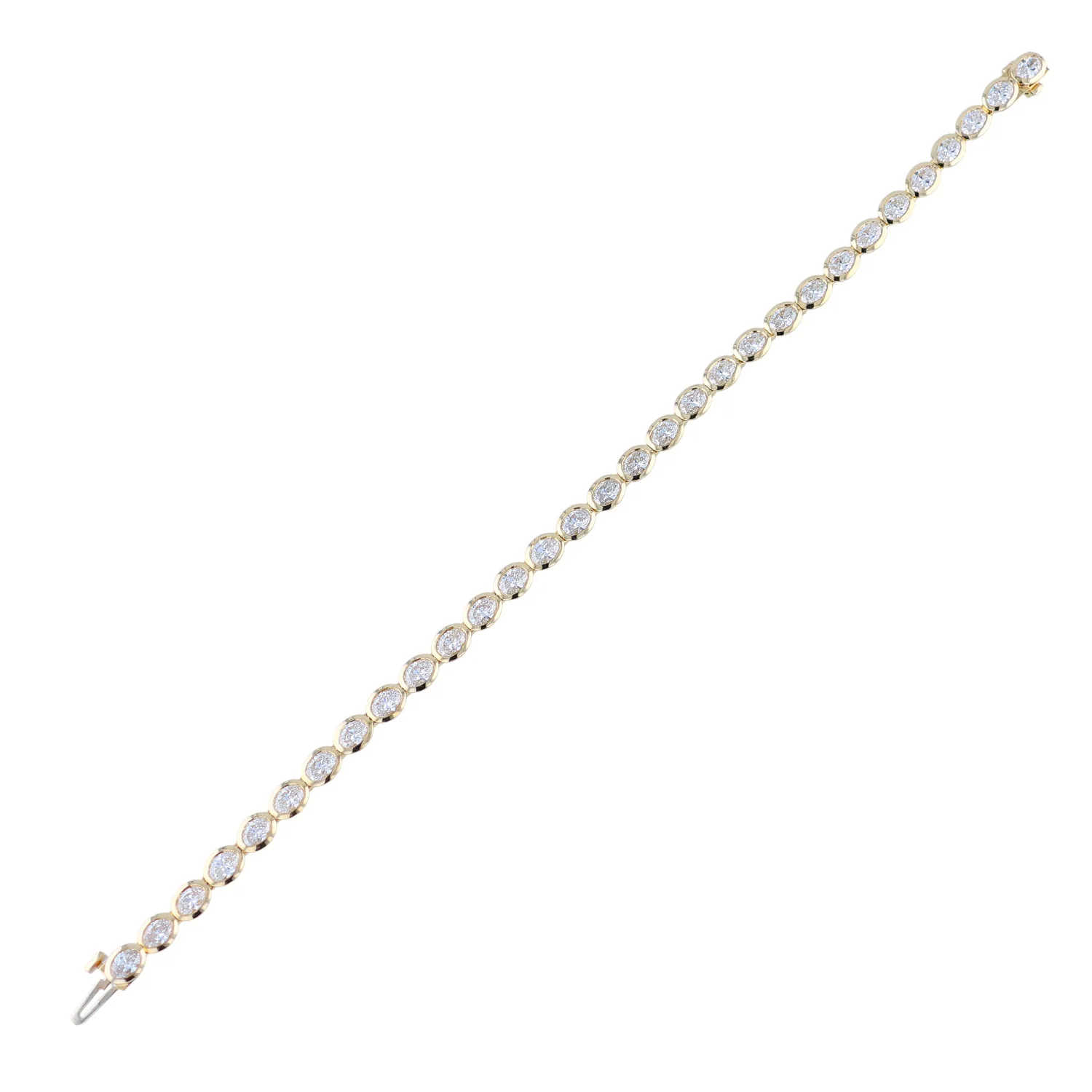 14K Yellow Gold Diamond Tennis Bracelet - 5.35ctw - Image 3