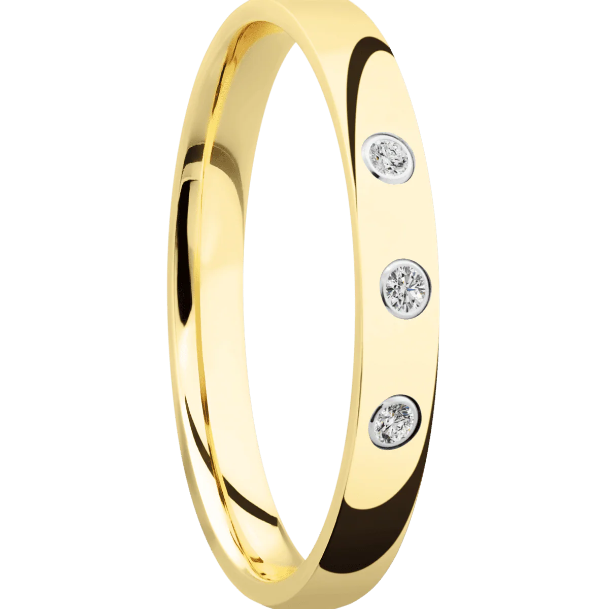 14K Yellow Gold + Polish Finish