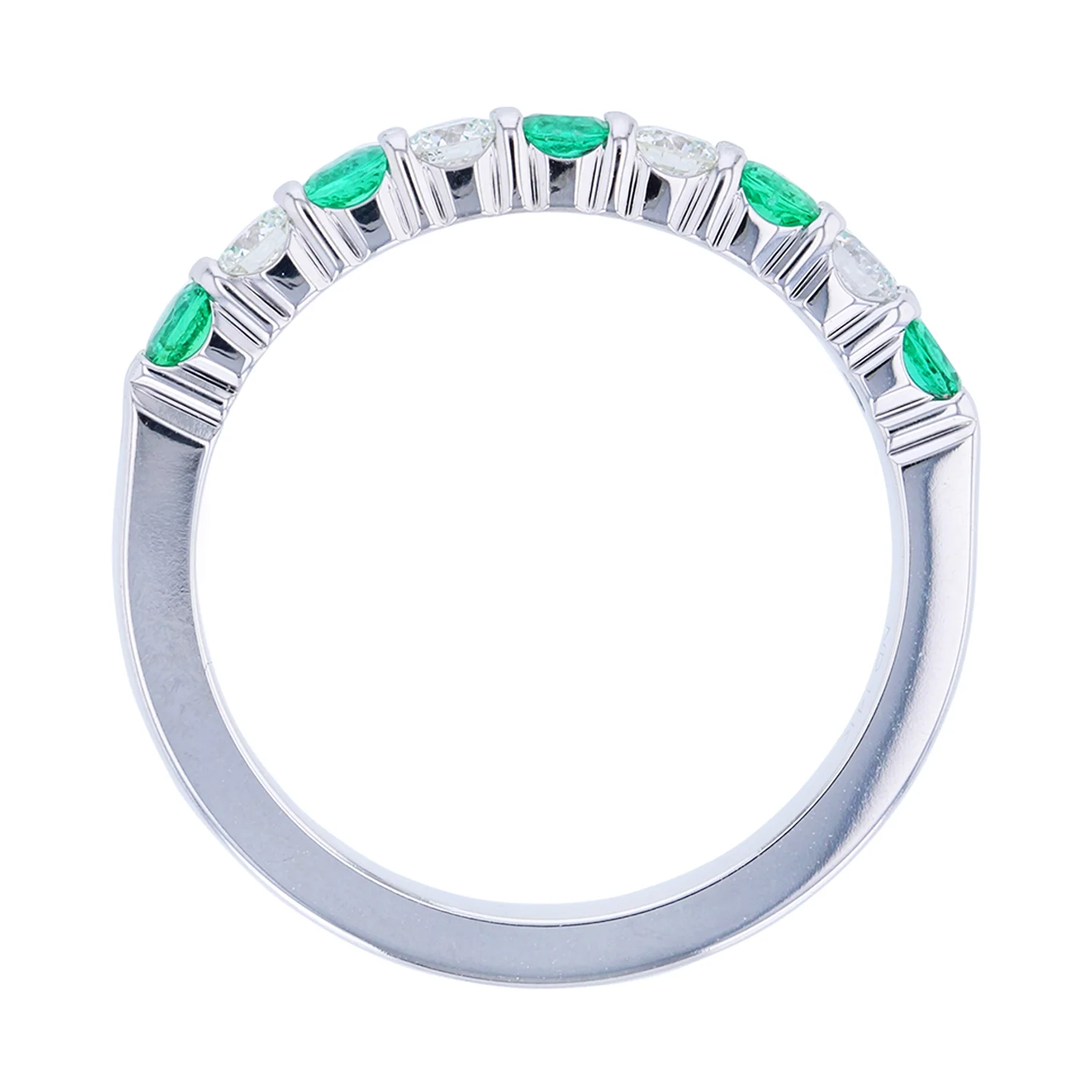 14K 0.43 CTW Emerald and 0.27 CTW Diamond Band - Image 3