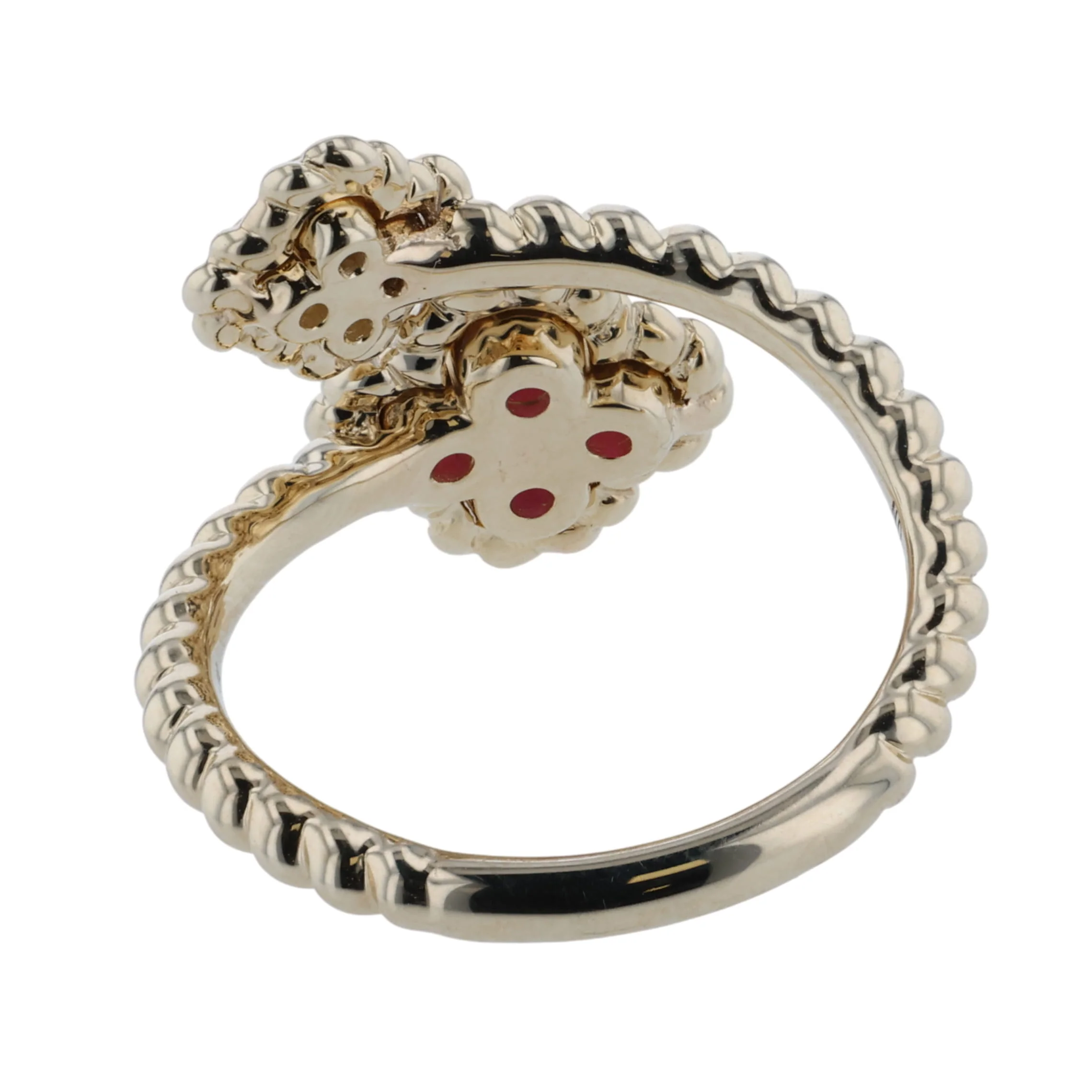 14K Ruby and Diamond Crossover Ring - Image 4