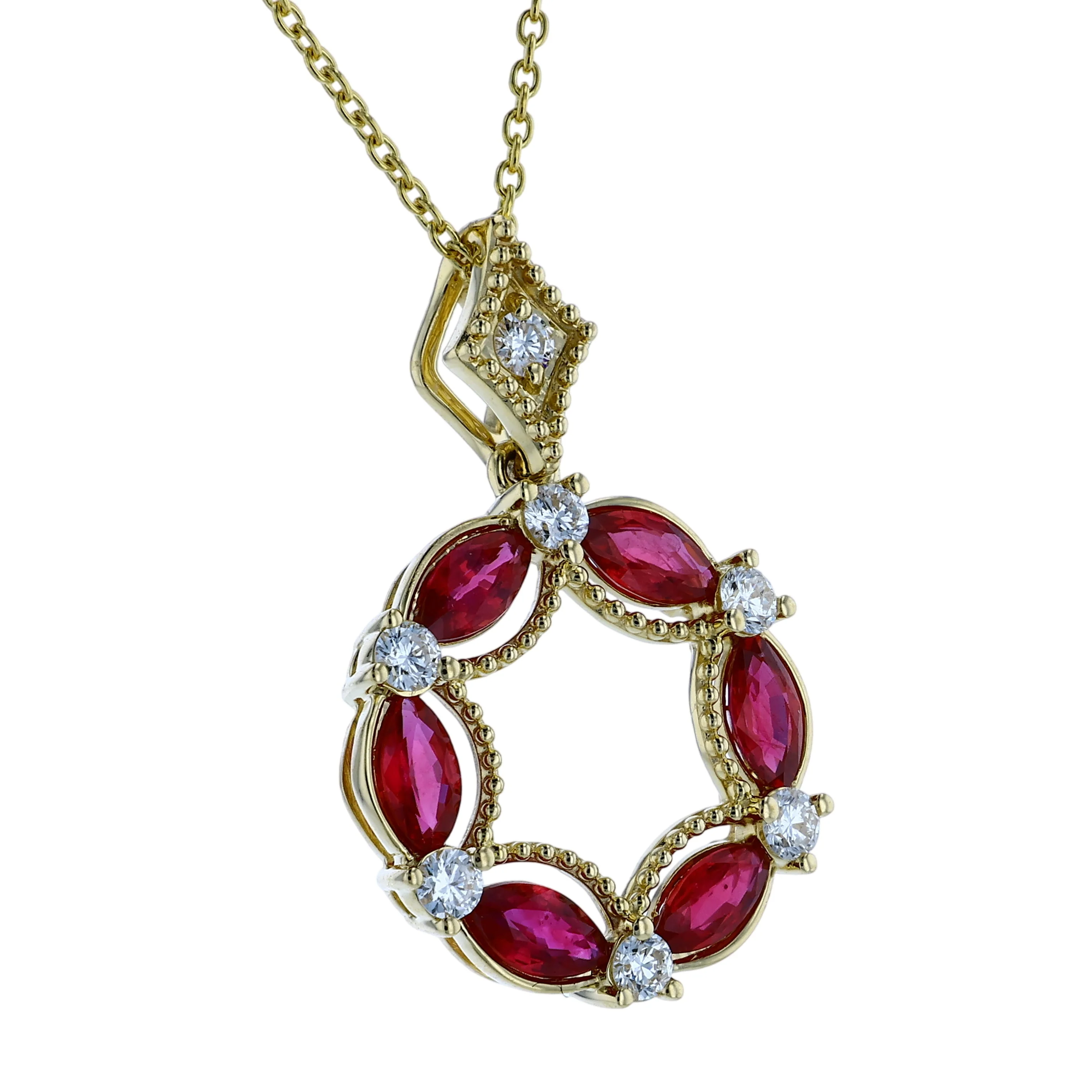 14K Ruby and Diamond Pendant - Image 2