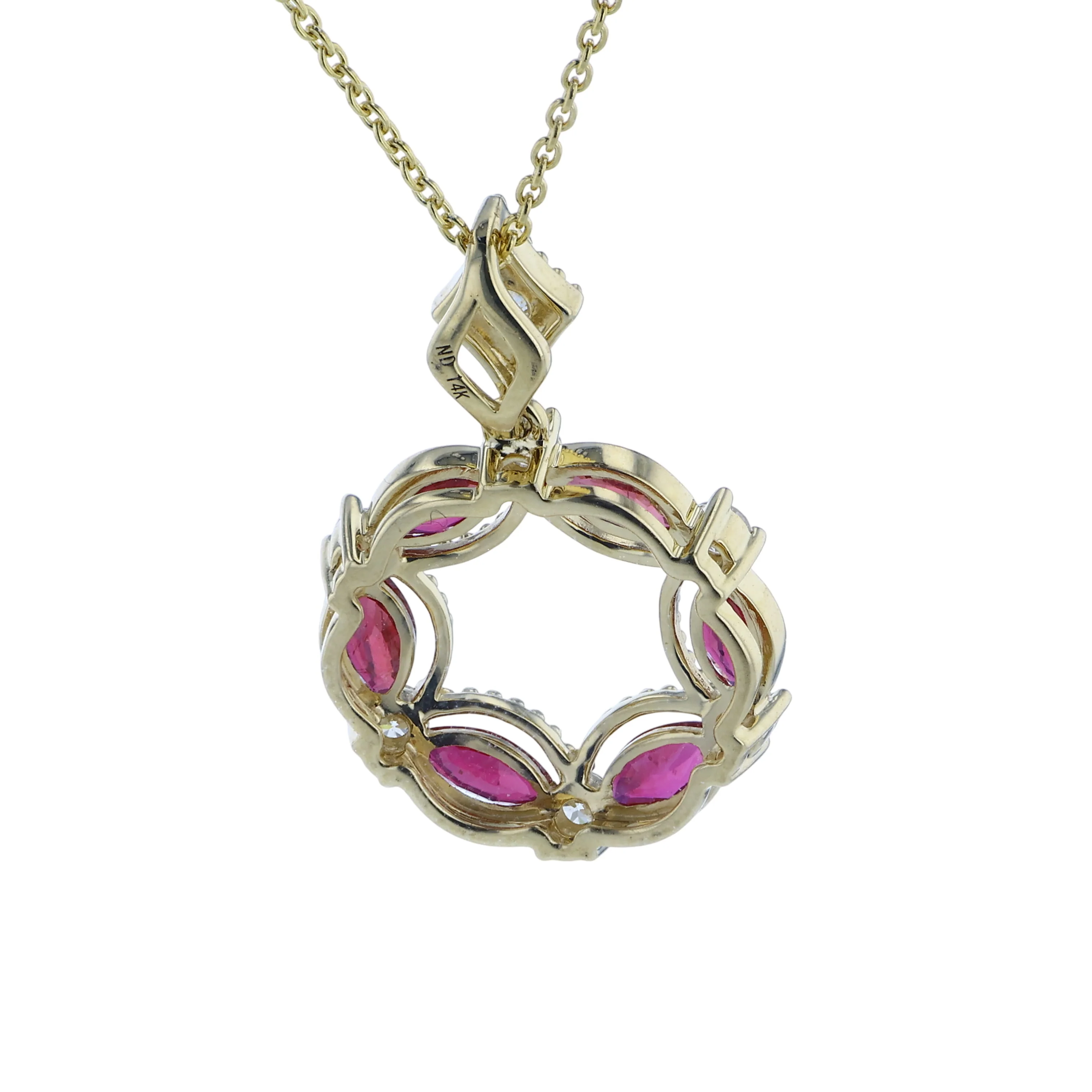 14K Ruby and Diamond Pendant - Image 3