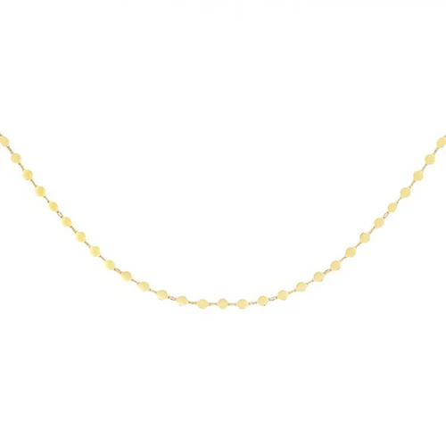 14K Yellow Gold 4MM Round Mirror Chain Necklace - Image 3
