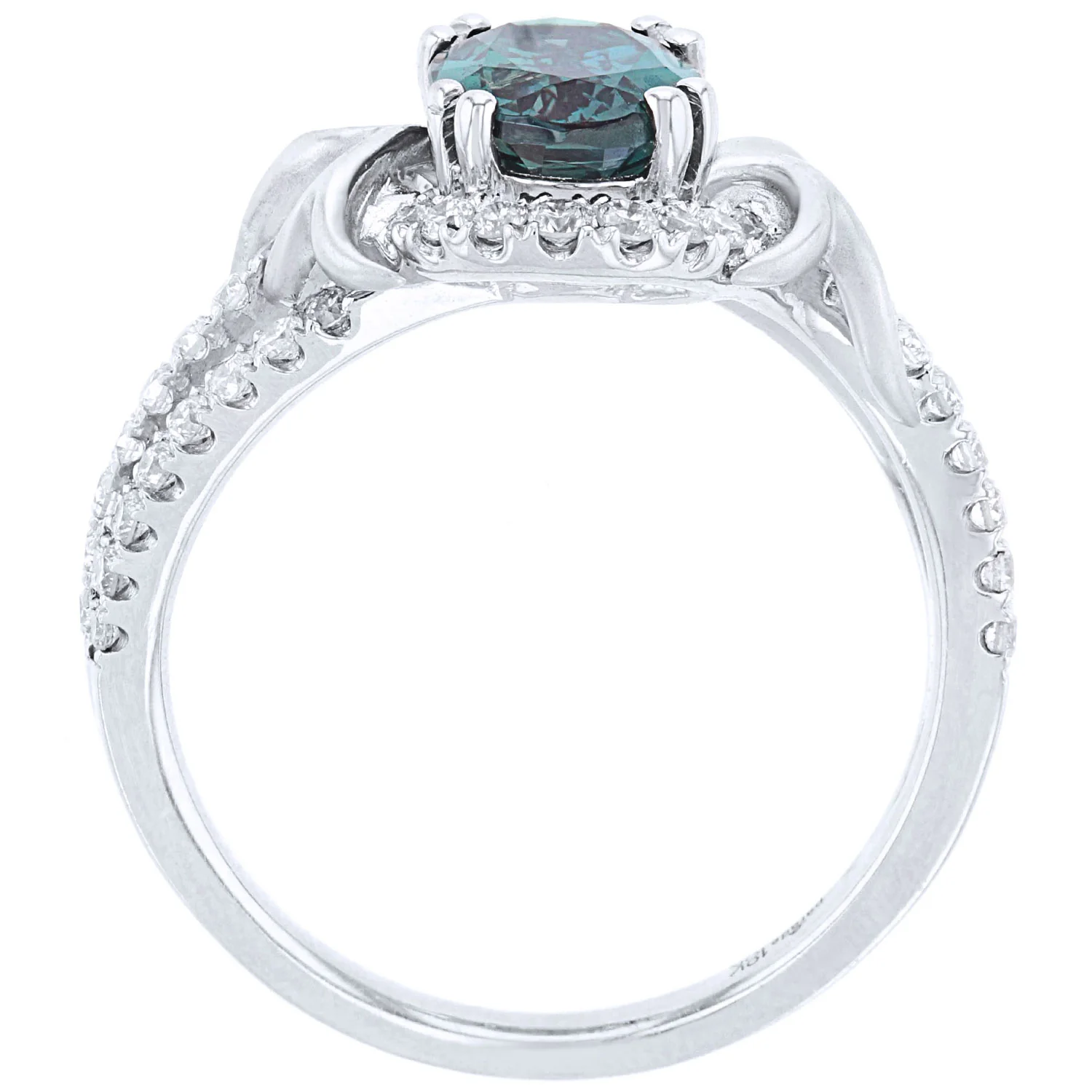 18K 1.55ct Brazilian Alexandrite and 0.43 CTW Diamond Ring - Image 4