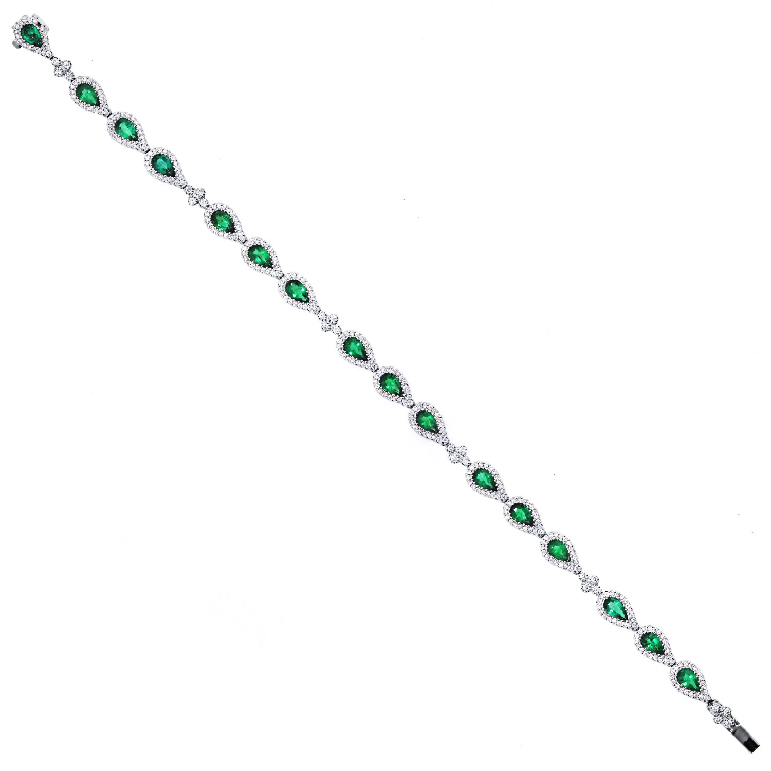 18K 2.89 CTW Emerald and 1.01 CTW Diamond Bracelet - Image 3