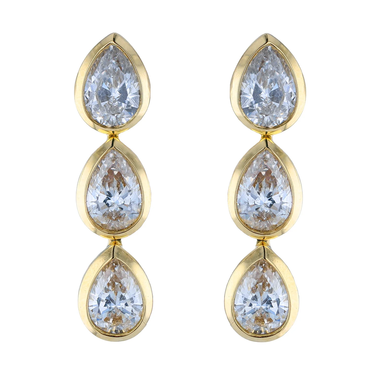 18K Diamond Drop Earrings