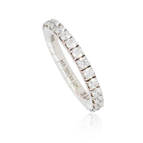 18K L-Stretch 1.33 CTW Diamond Eternity Band