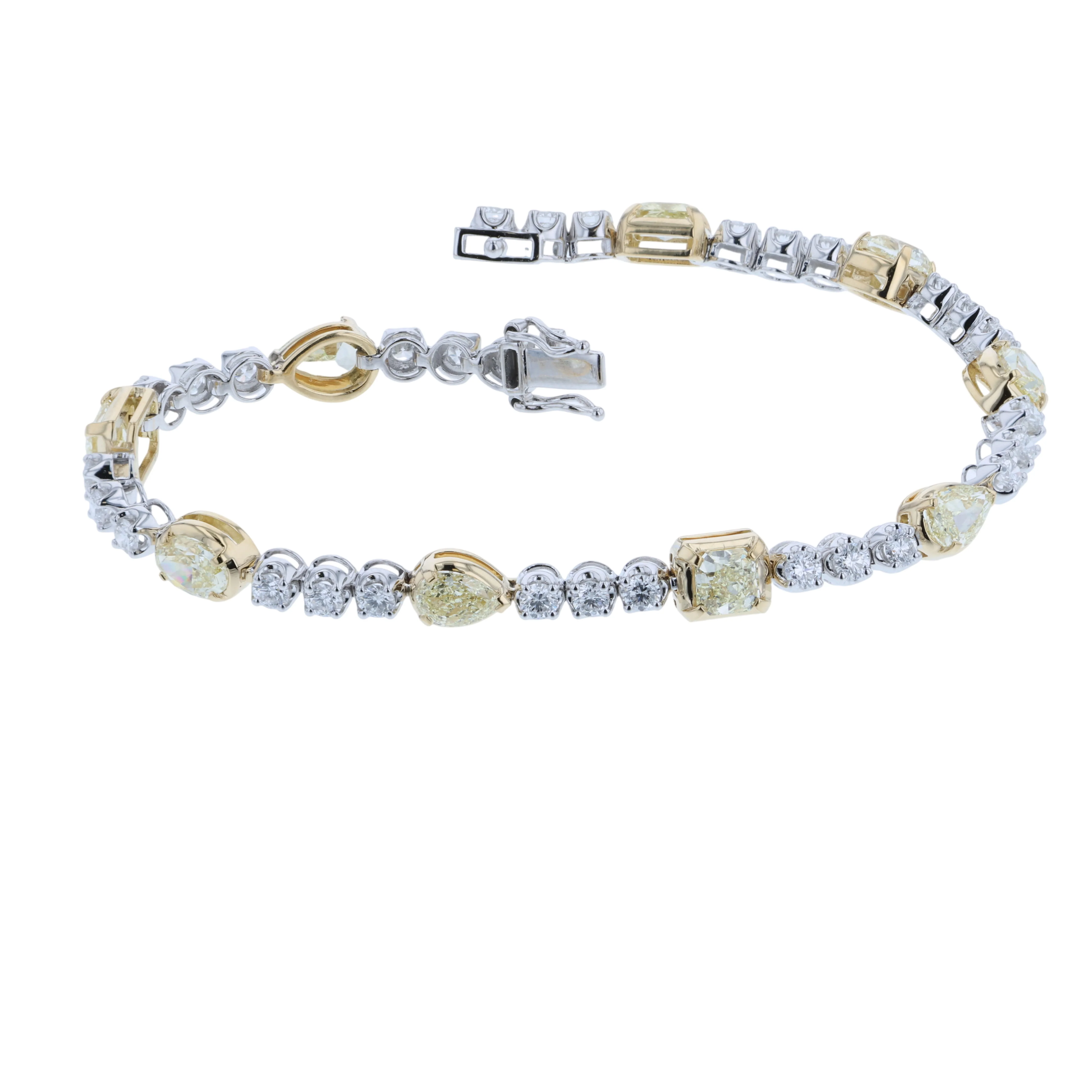 18K Two-Tone Diamond Tennis Bracelet