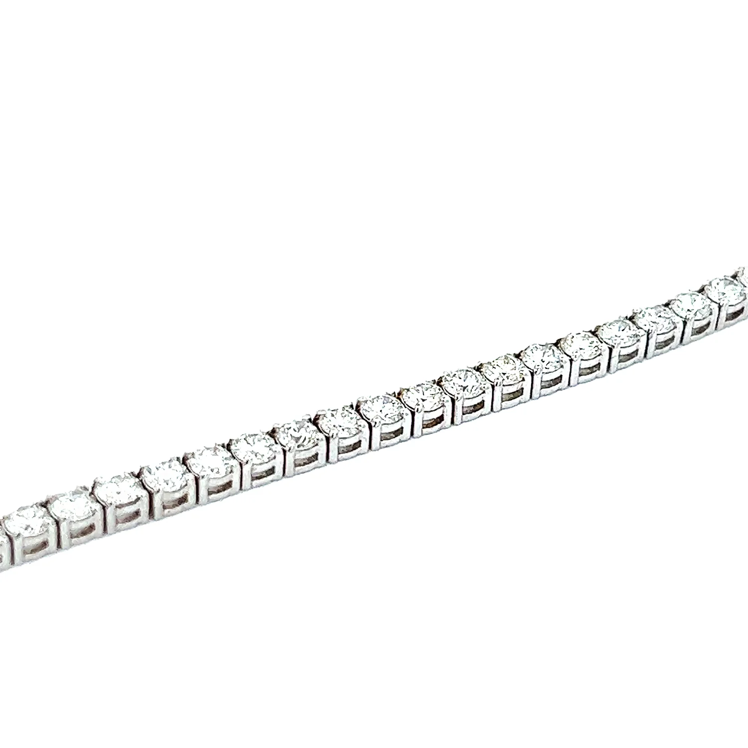 18K White Gold 11.54 CTW Diamond Tennis Necklace - Image 3