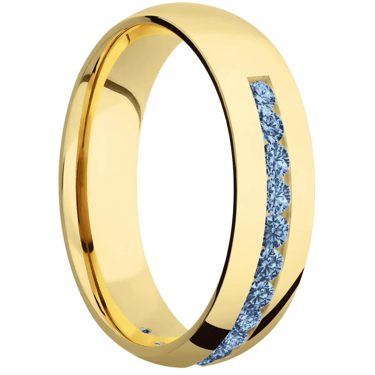 18K Yellow Gold + Polish Finish