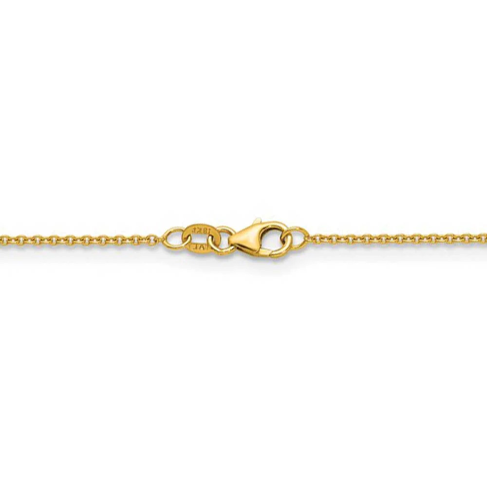 18K Yellow Gold 16 Inch Cable Chain - Image 3