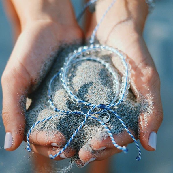 4ocean Anniversary Blue and White Adjustable Bracelet - Image 2