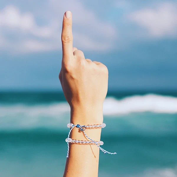 4ocean Anniversary Blue and White Adjustable Bracelet - Image 3