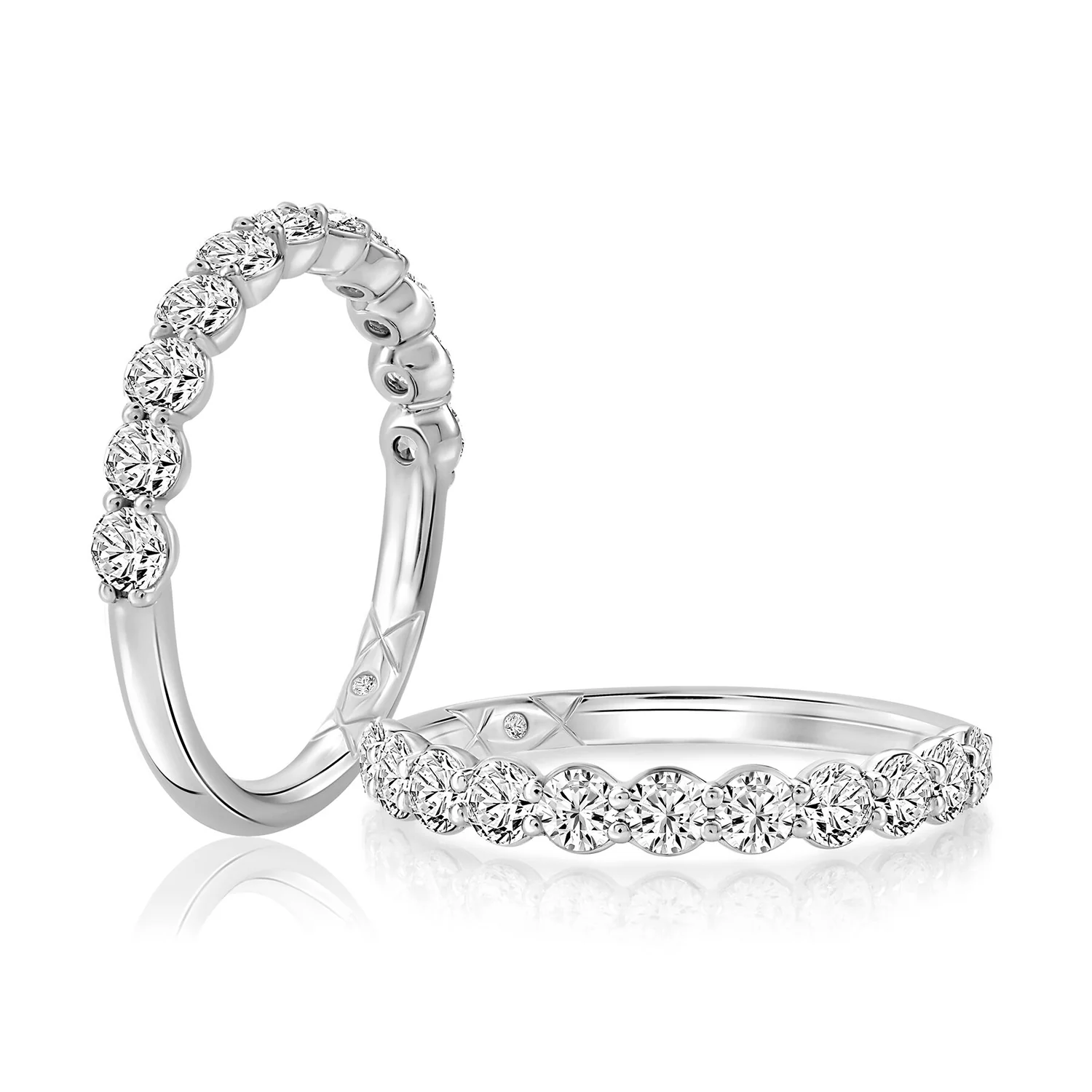 A.JAFFE Platinum Diamond Wedding Band - Image 3