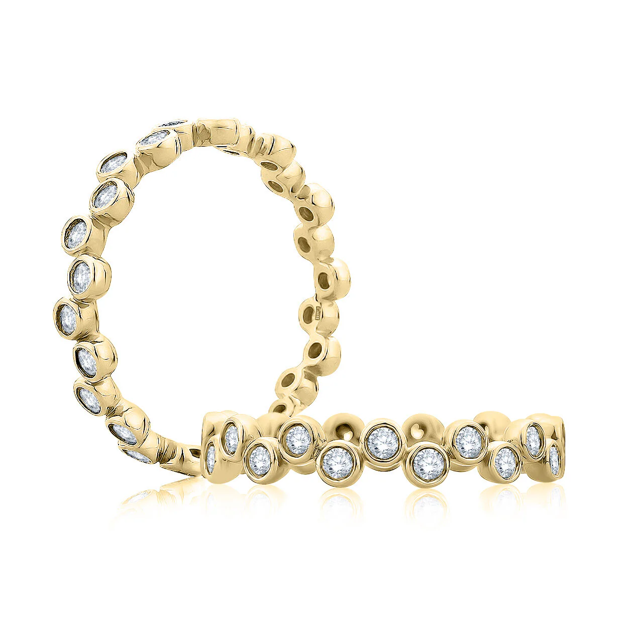 A.JAFFE 14K Diamond Bezel-Set Eternity Band - Image 3