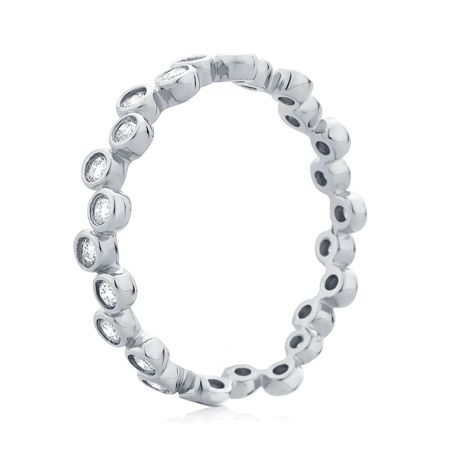 A.JAFFE 14K Diamond Bezel-Set Eternity Band - Image 2
